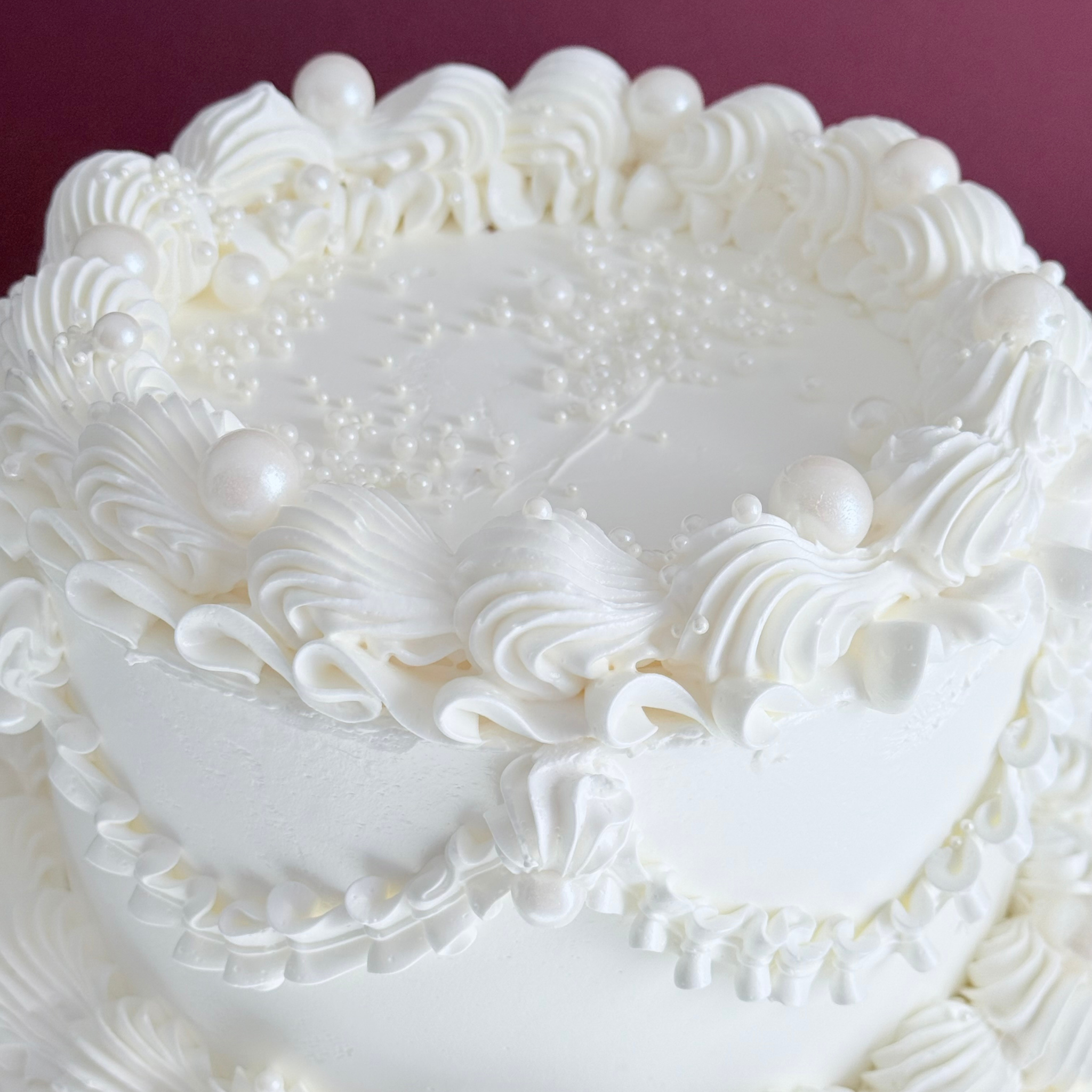 White Lambeth Three Tier Cake - Cake Choice