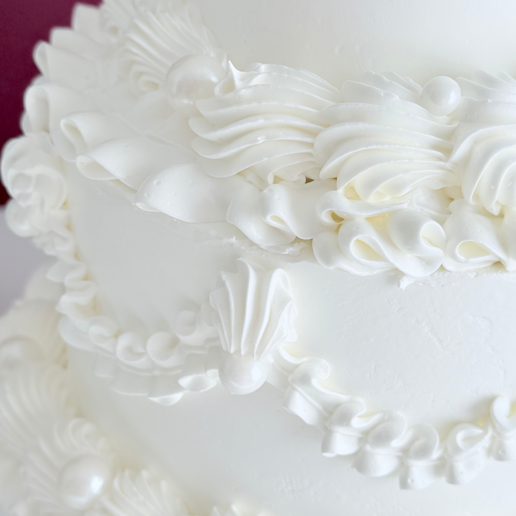 White Lambeth Three Tier Cake - Cake Choice
