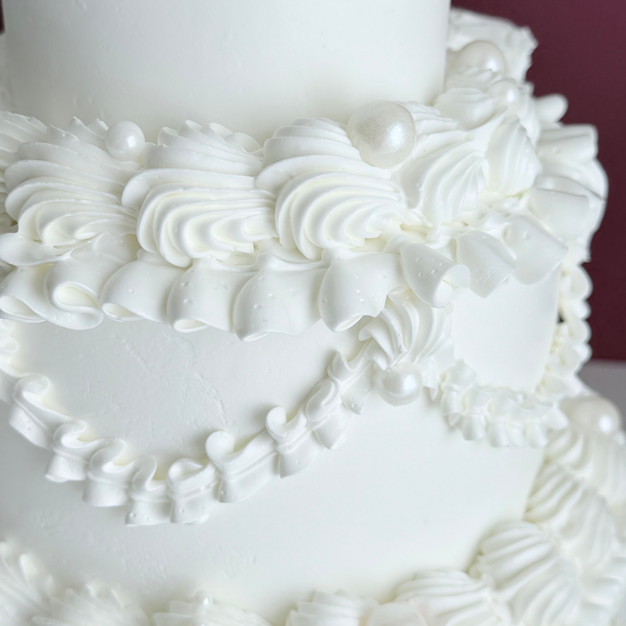White Lambeth Three Tier Cake - Cake Choice