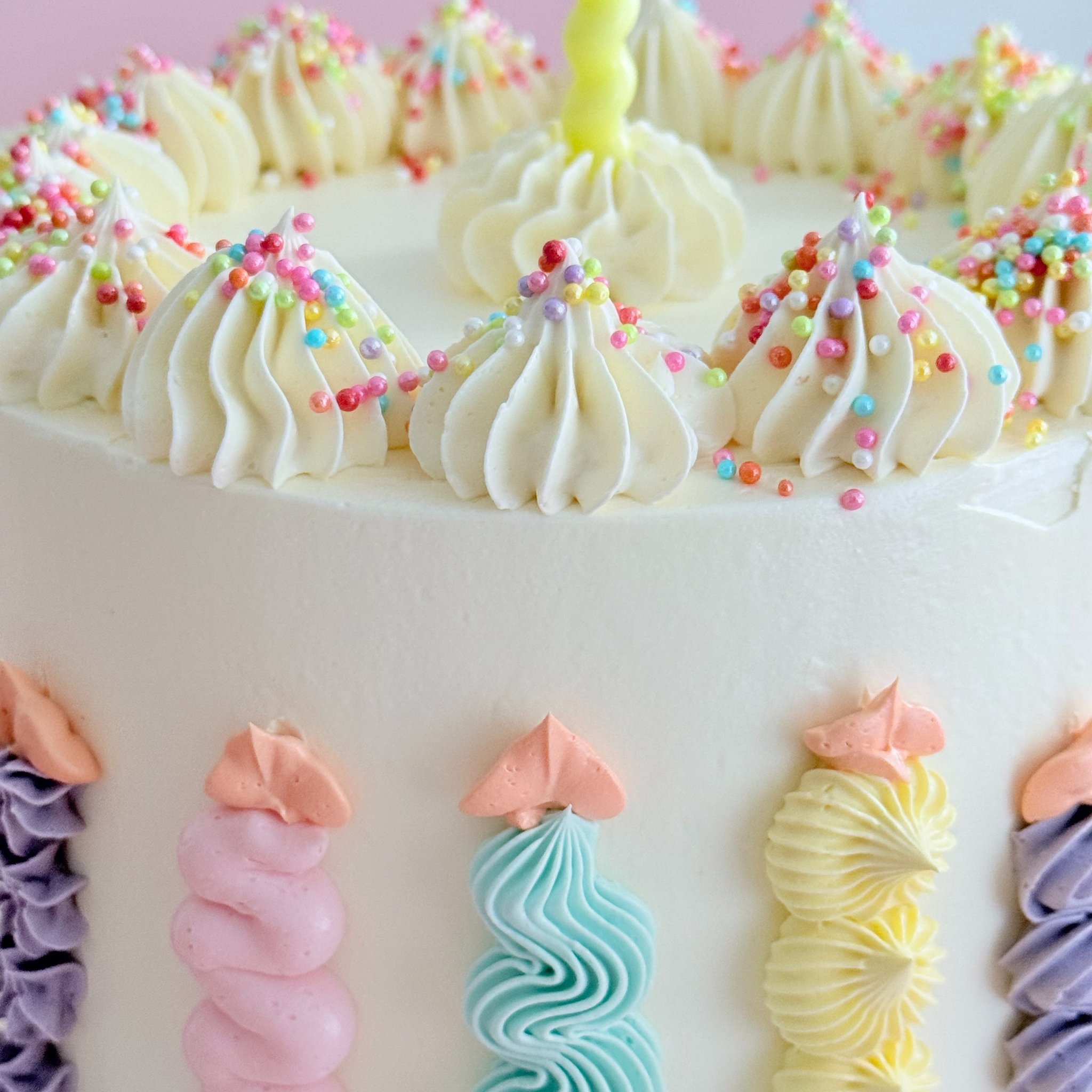 Pastel Birthday Candles Cake - - Cake Choice