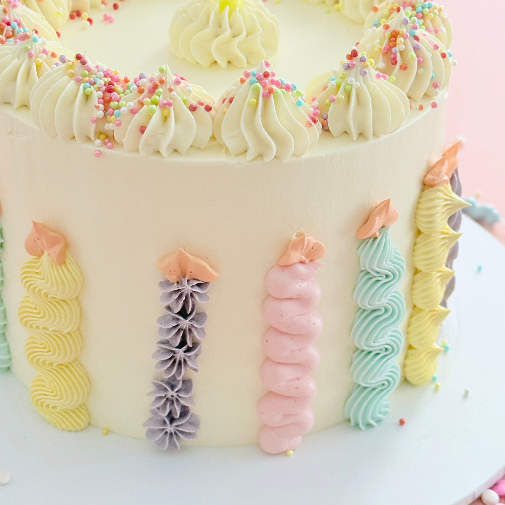Pastel Birthday Candles Cake - - Cake Choice