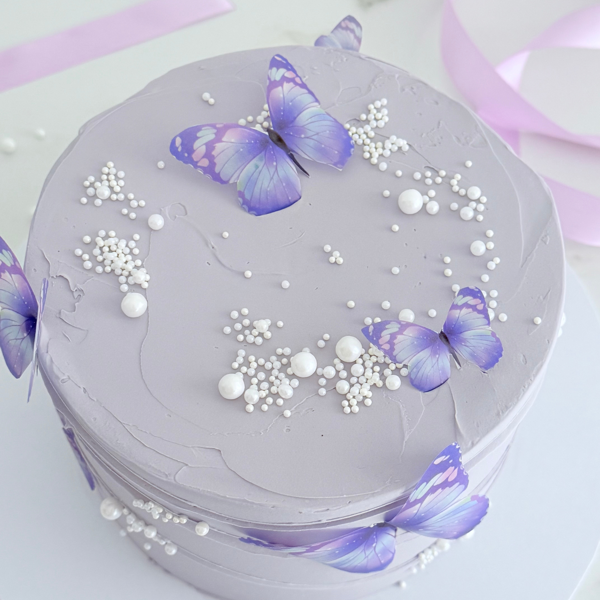 Lavender Butterfly Cake