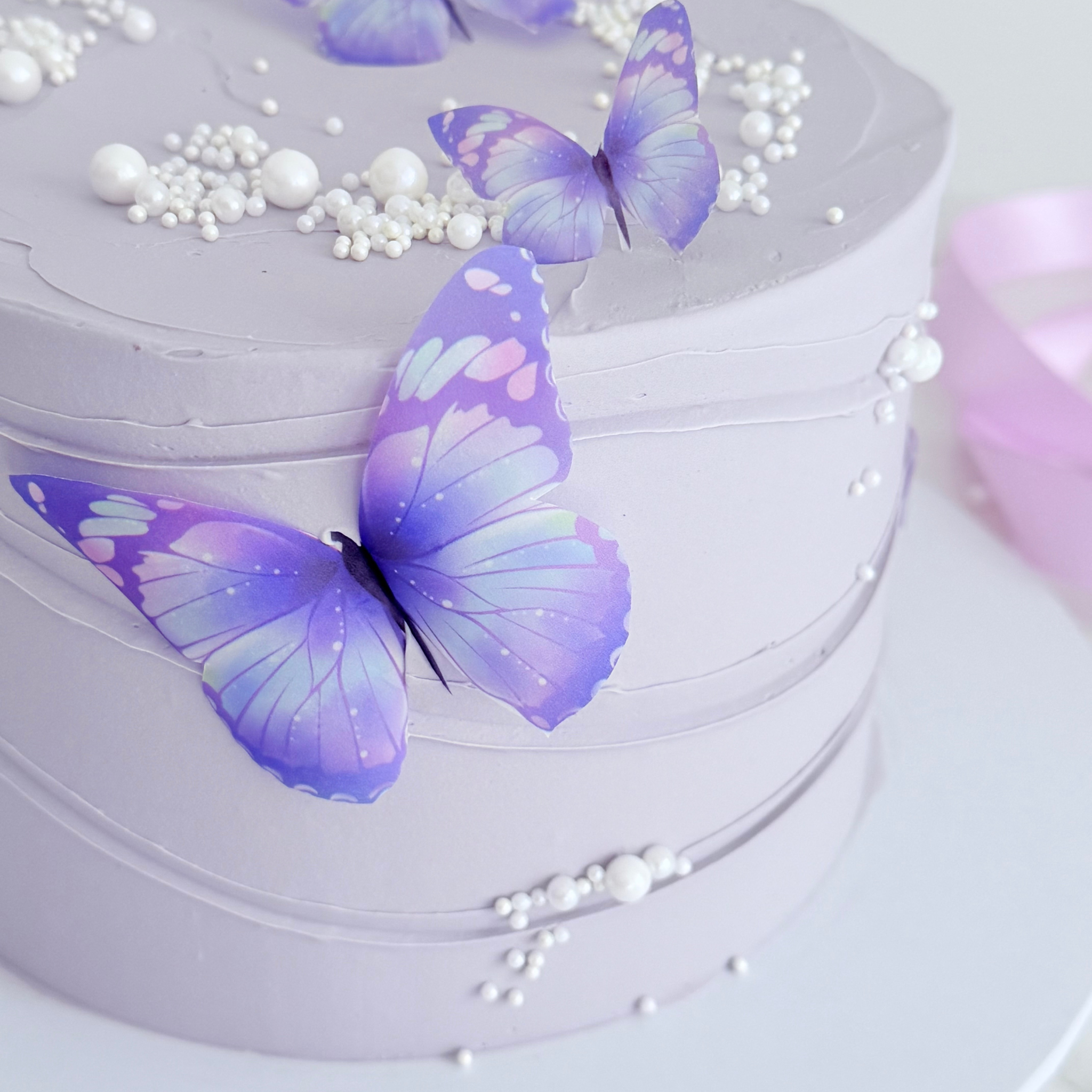 Lavender Butterfly Cake