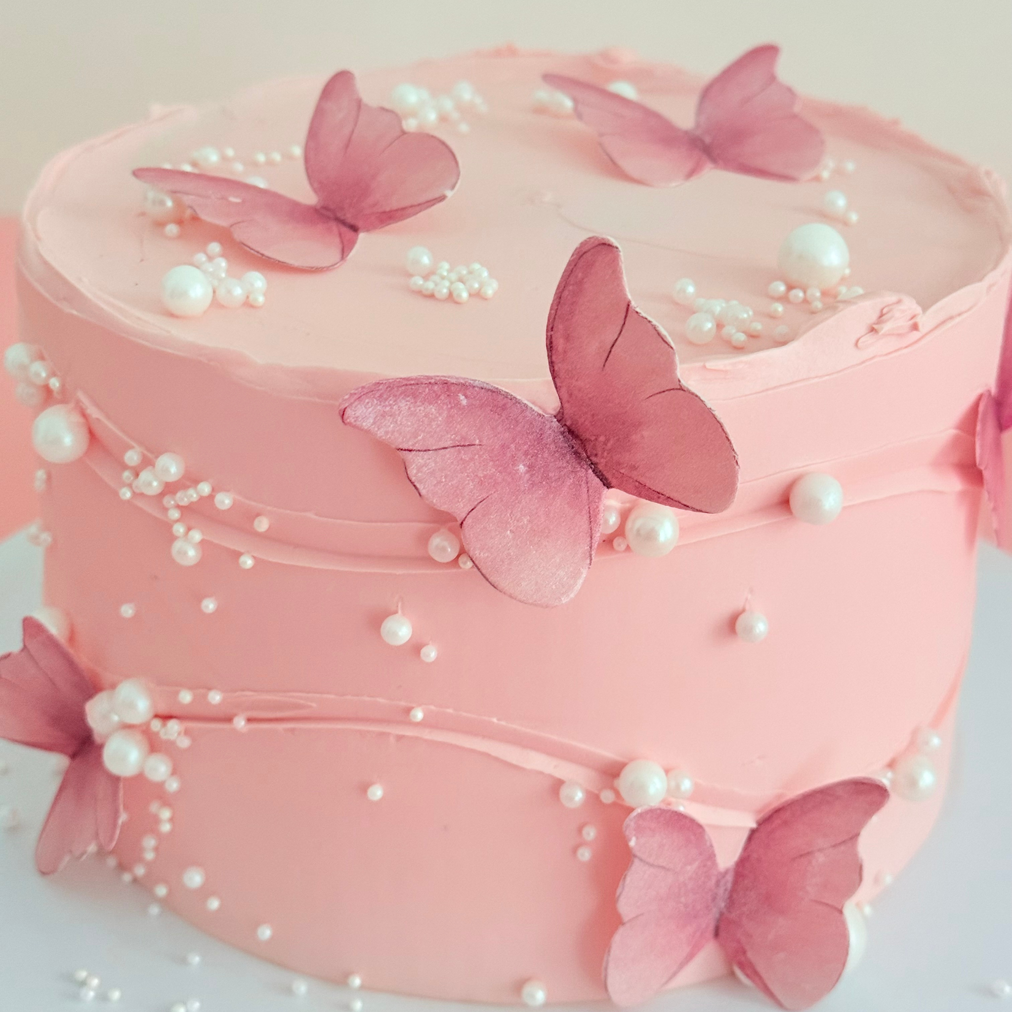 Pink Butterfly Cake