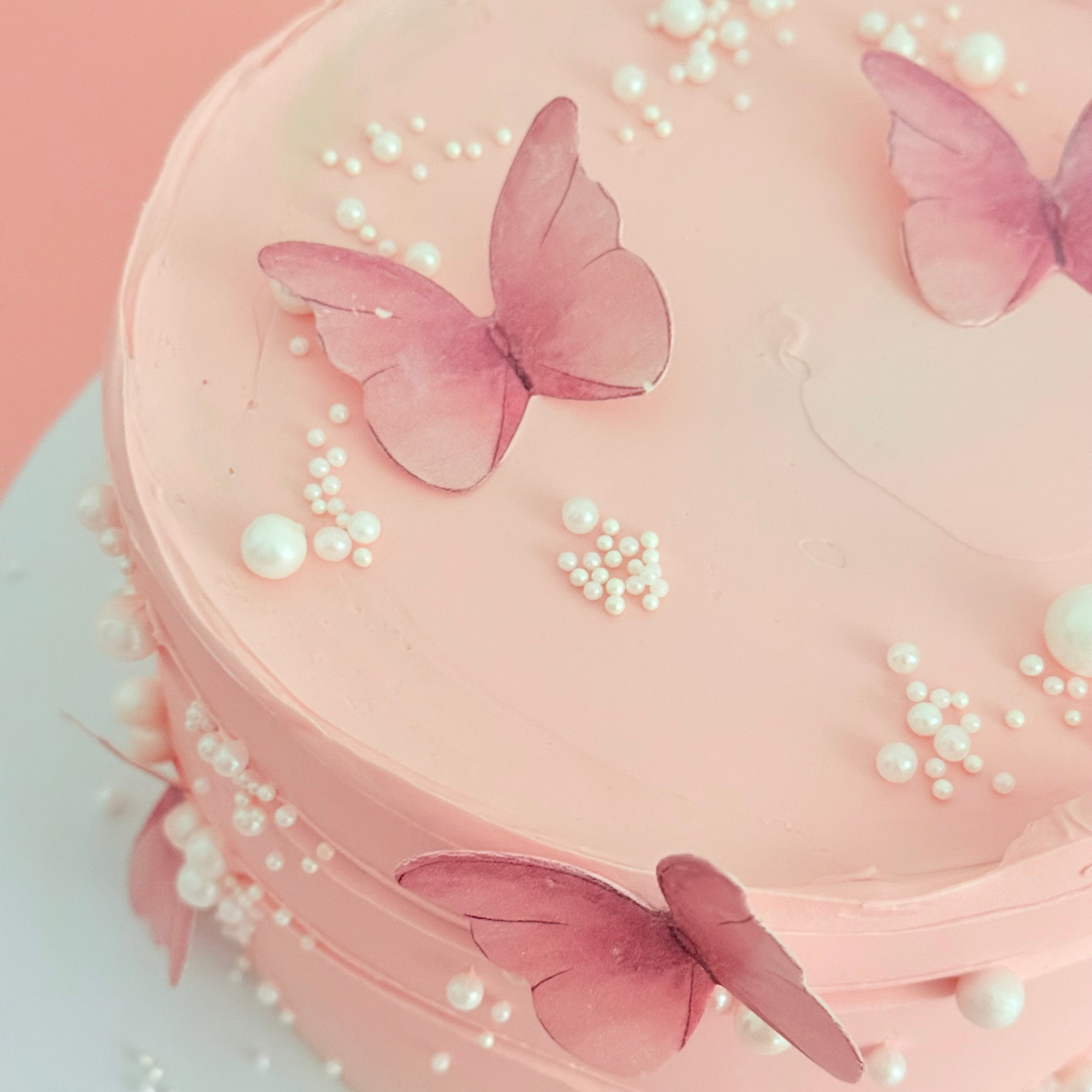 Pink Butterfly Cake
