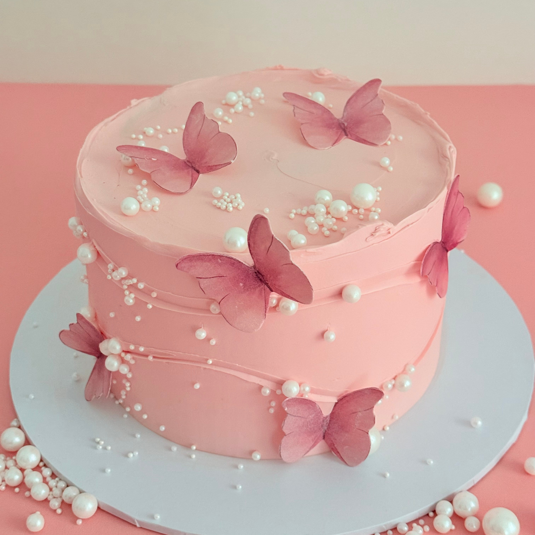 Pink Butterfly Cake