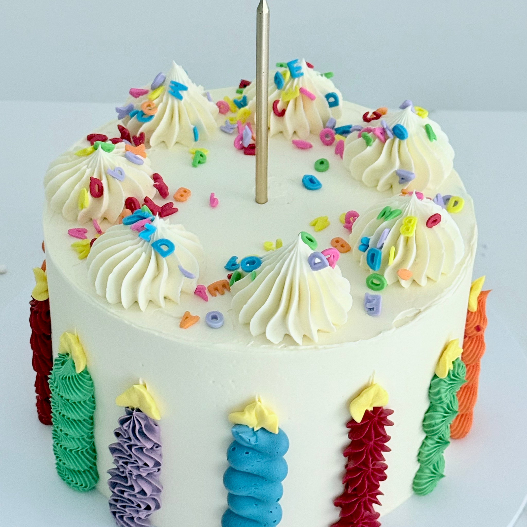 Bright Birthday Candles Cake