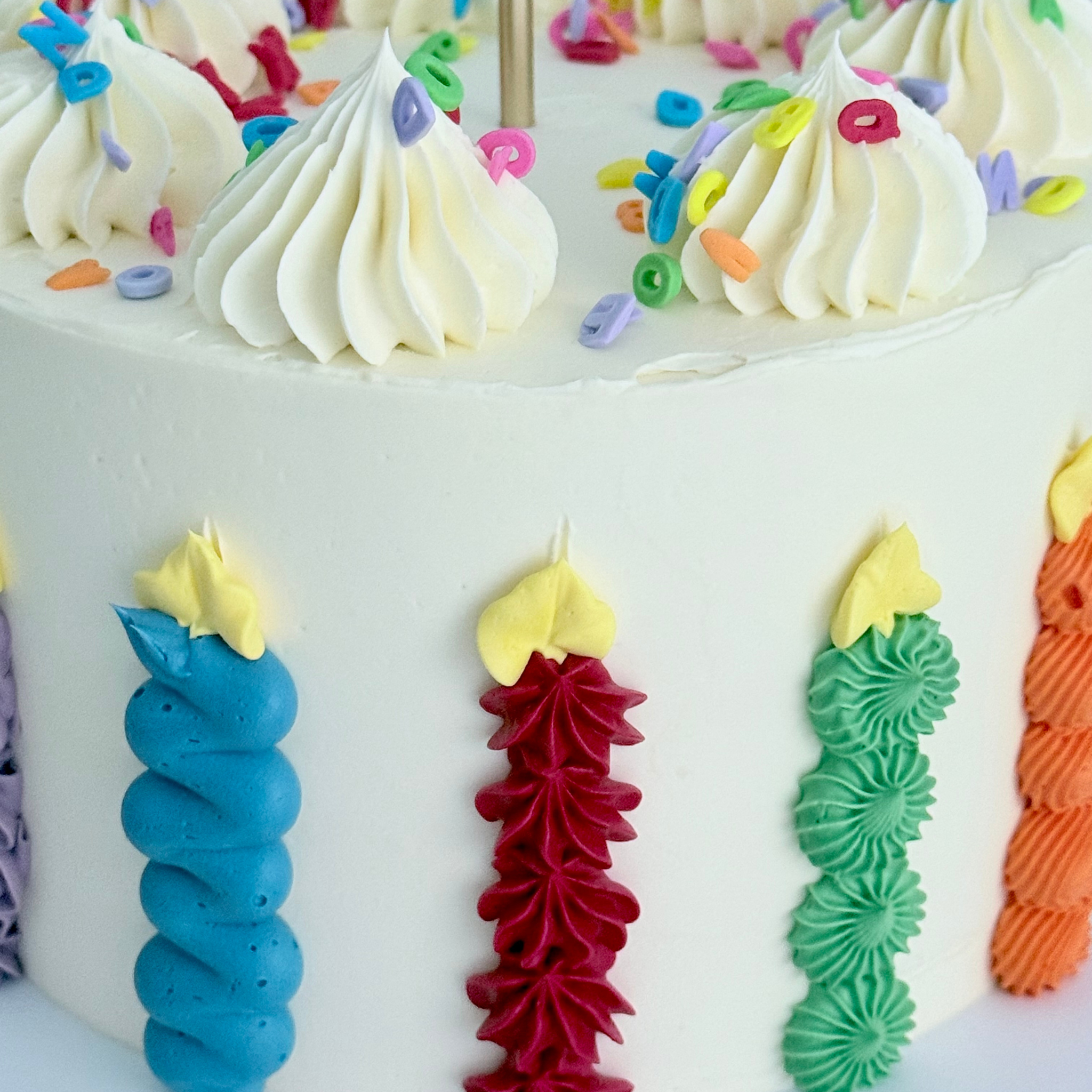 Bright Birthday Candles Cake