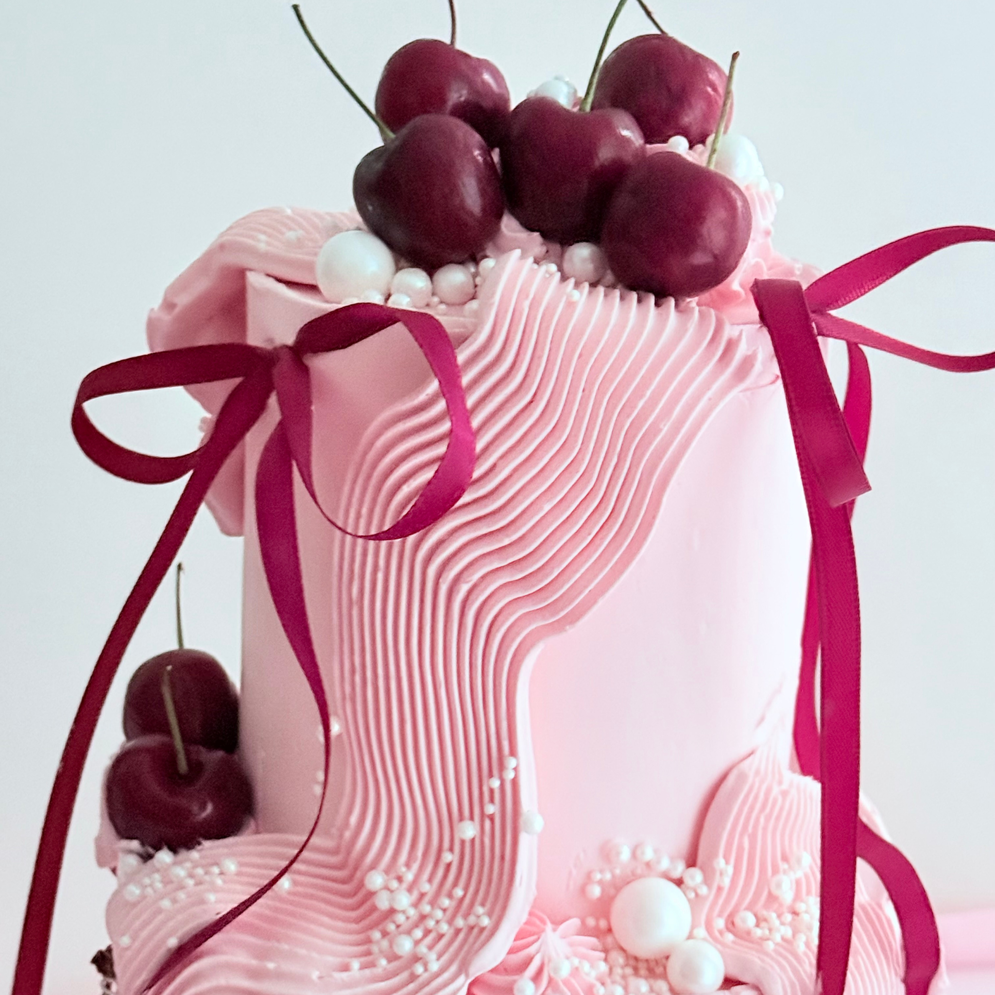 Cherry Blush Vintage Cake - - Cake Choice