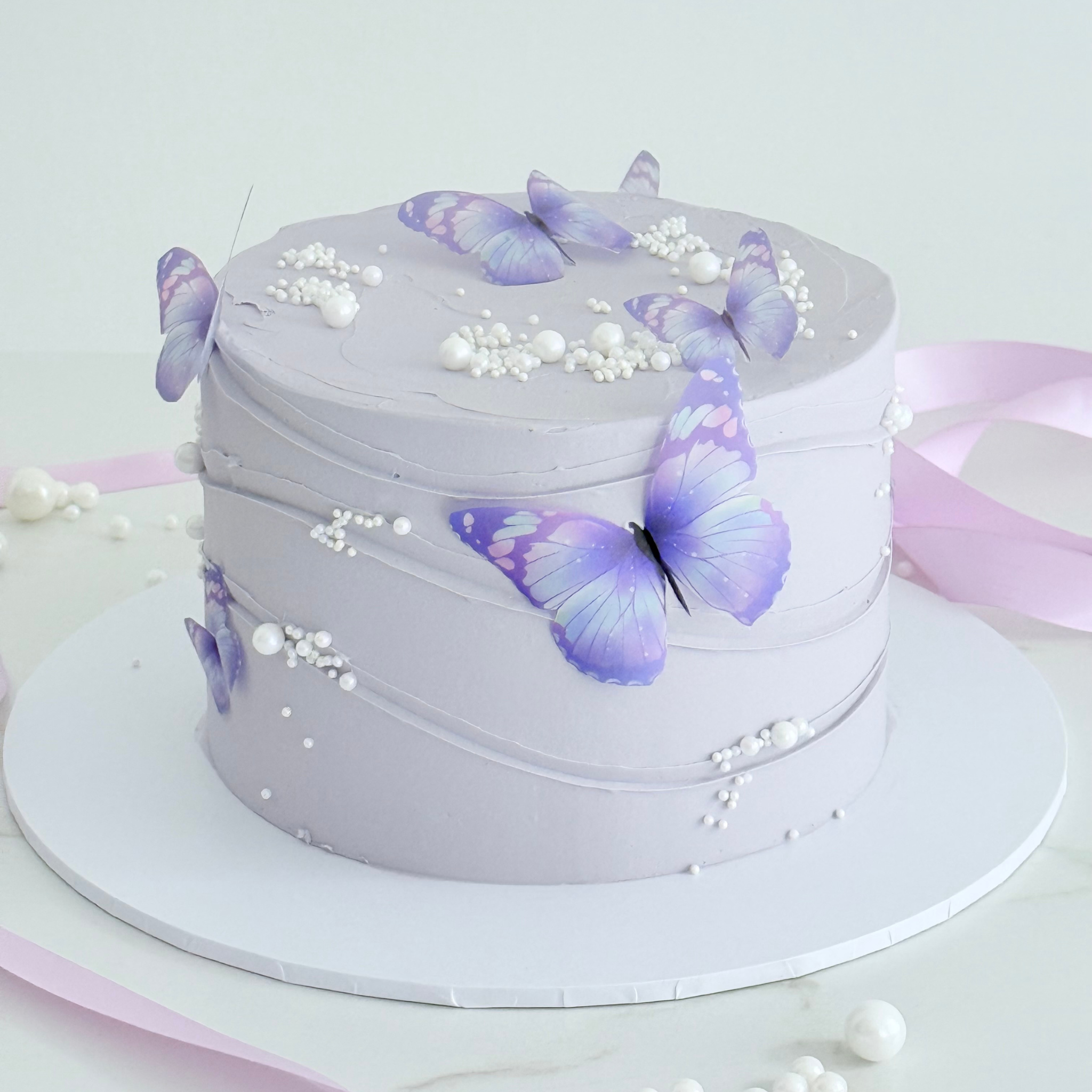 Lavender Butterfly Cake