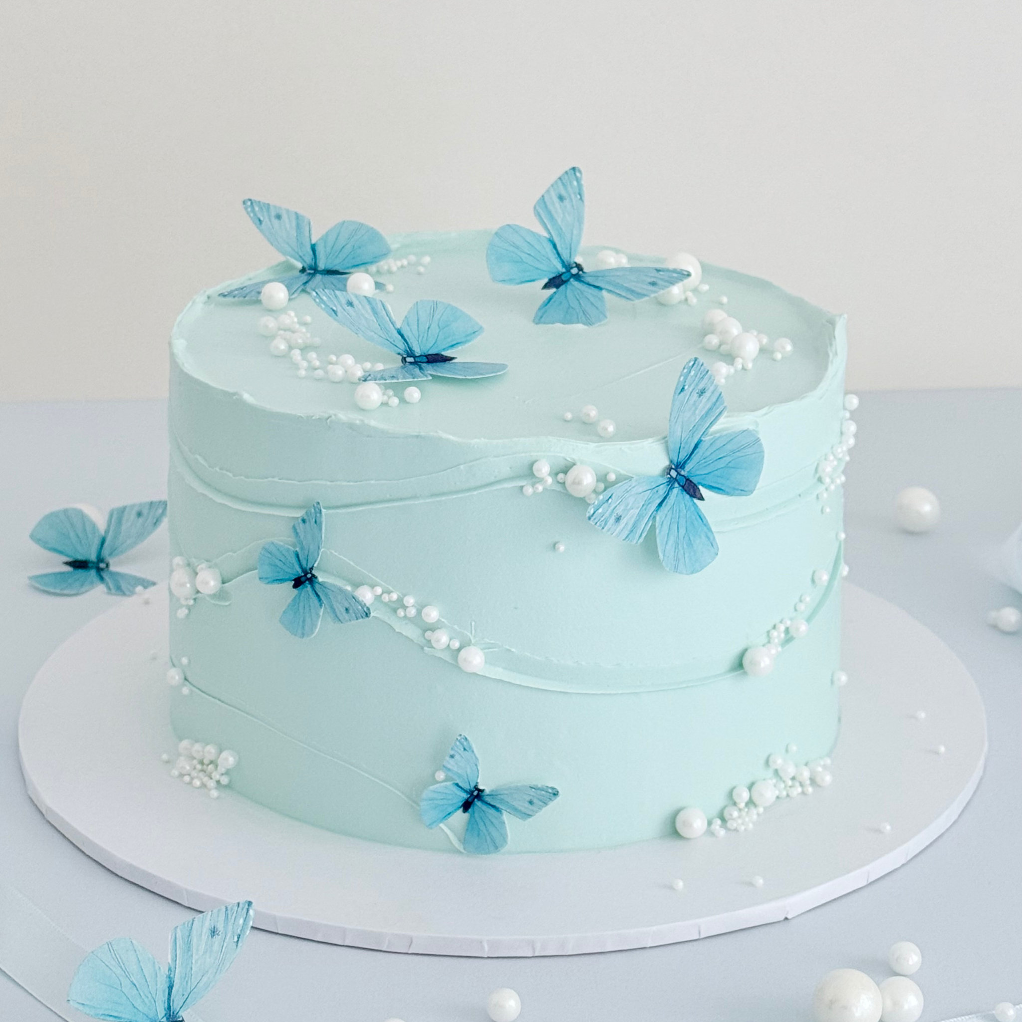 Blue Butterfly Cake
