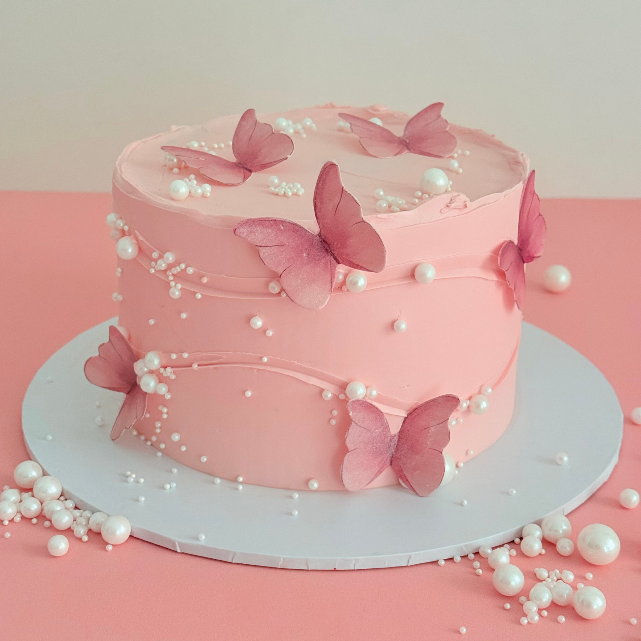 Pink Butterfly Cake