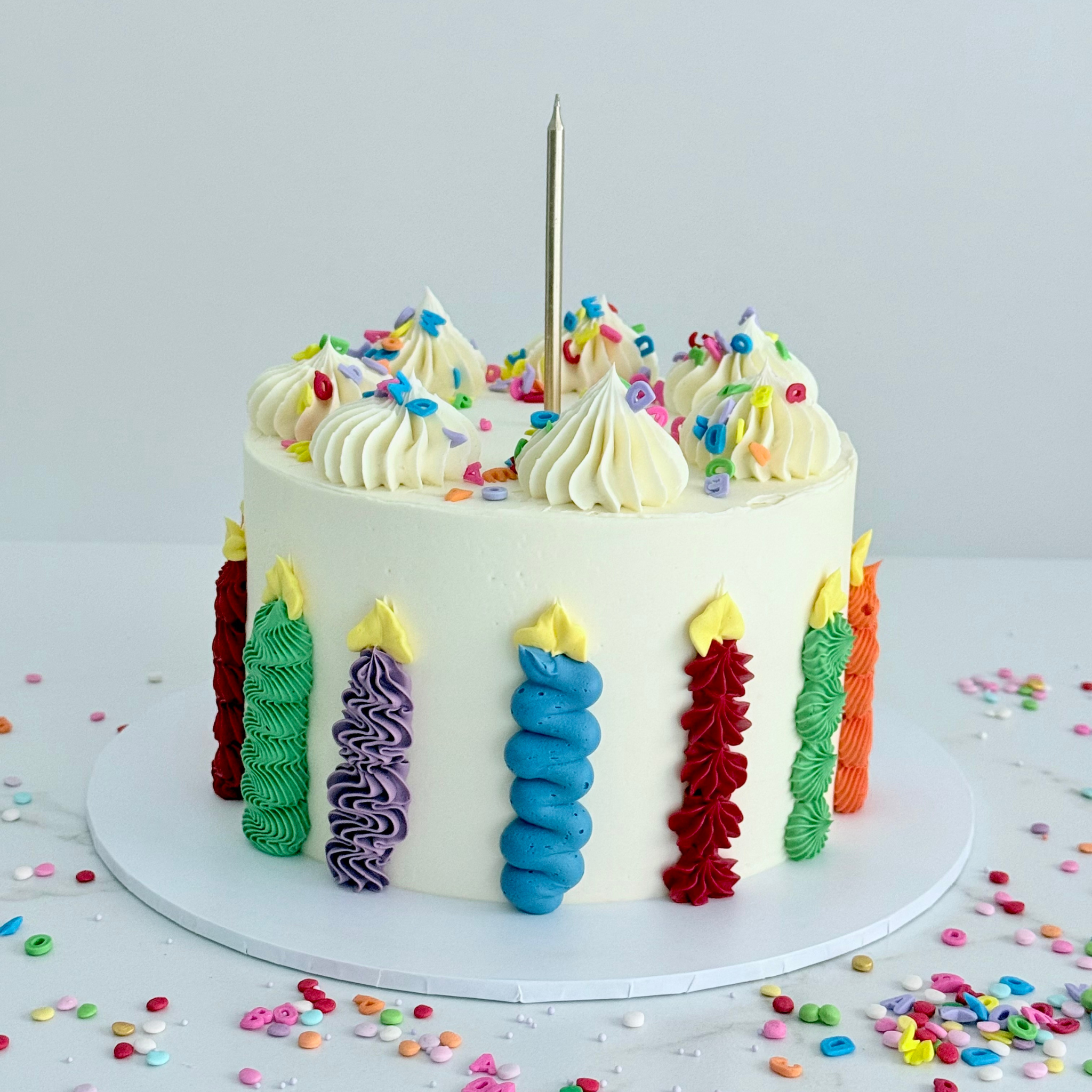 Bright Birthday Candles Cake