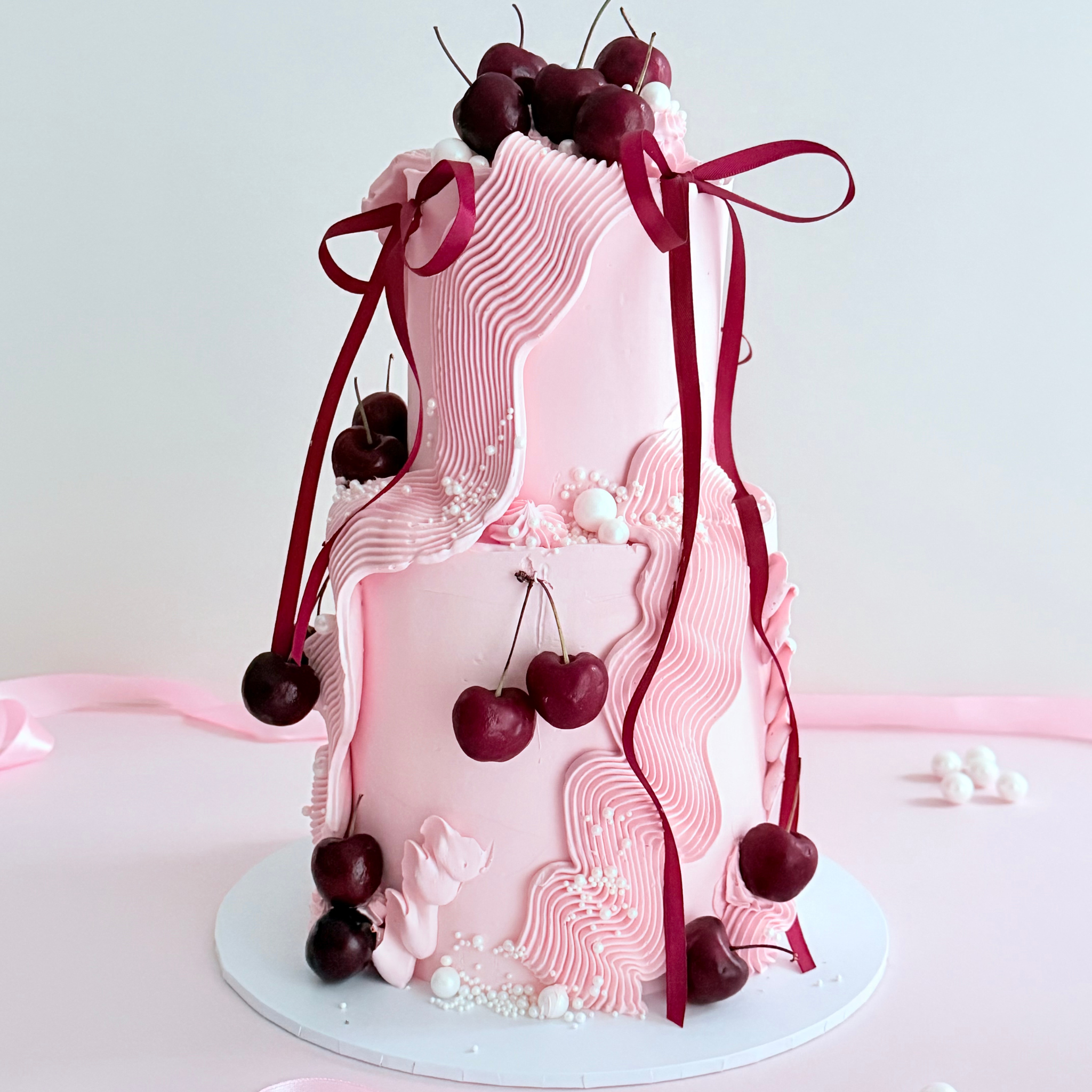 Cherry Blush Vintage Cake - - Cake Choice
