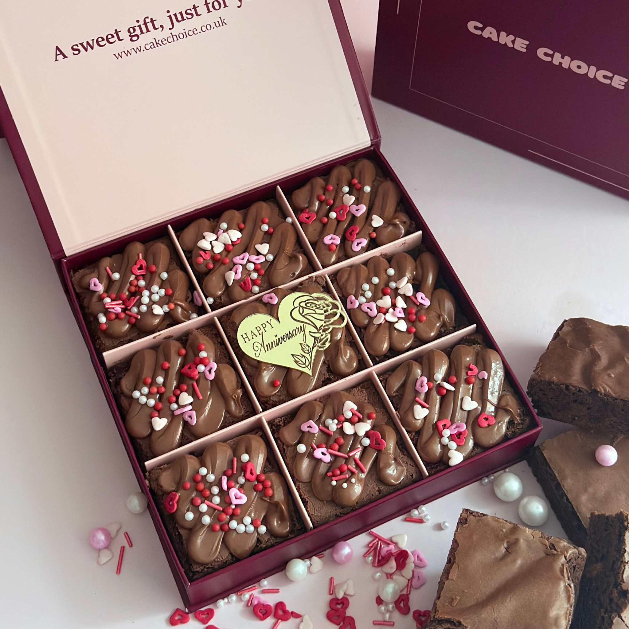 Luxury Anniversary Brownie Gift Box