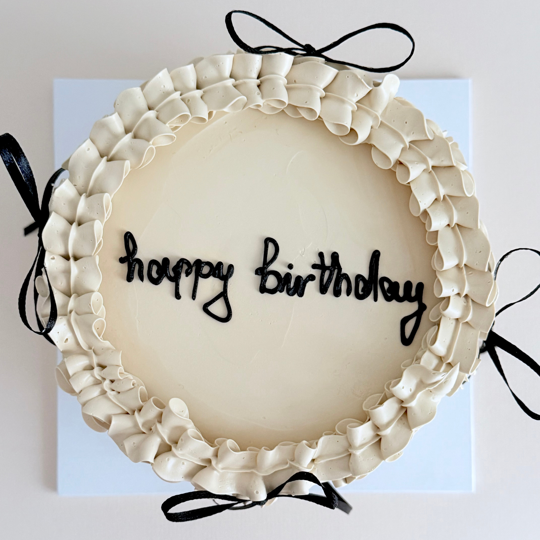 Latte Bow Vintage Cake - Cake Choice