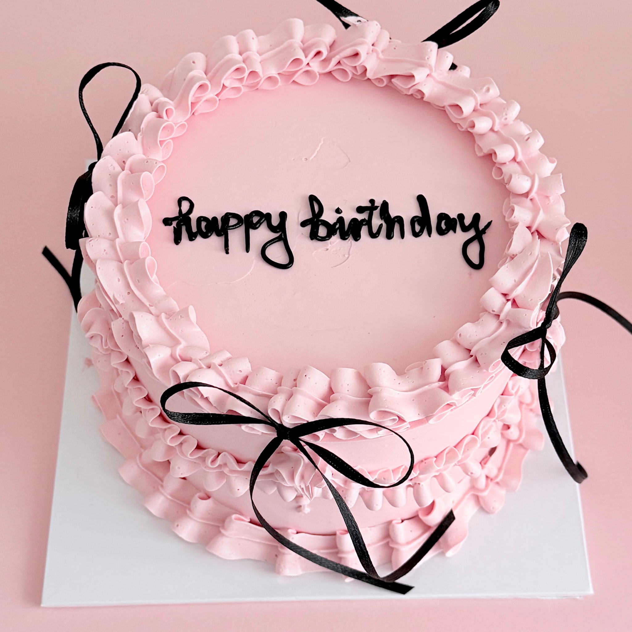 Pink Vintage Bow Cake - Cake Choice