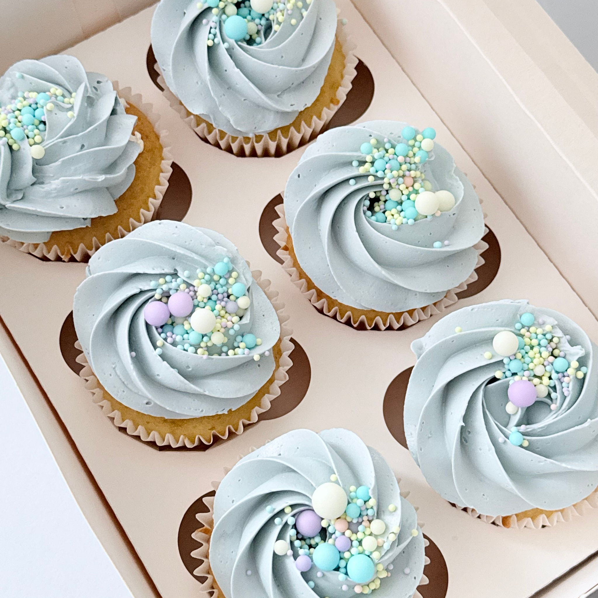 Blue Confetti Cupcakes - Cake Choice