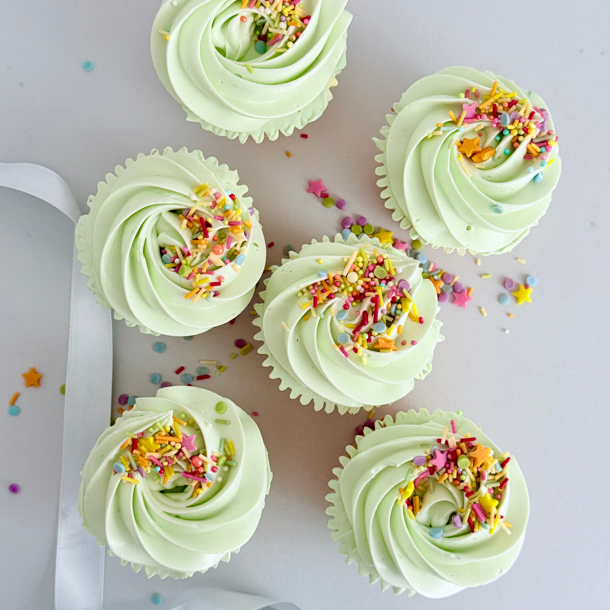 Mint Green Confetti Cupcakes - Cake Choice