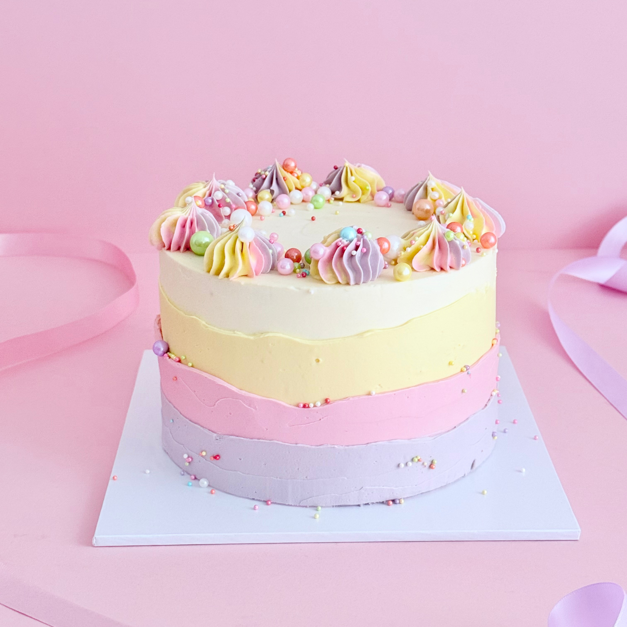Pastel Rainbow Cake - Cake Choice