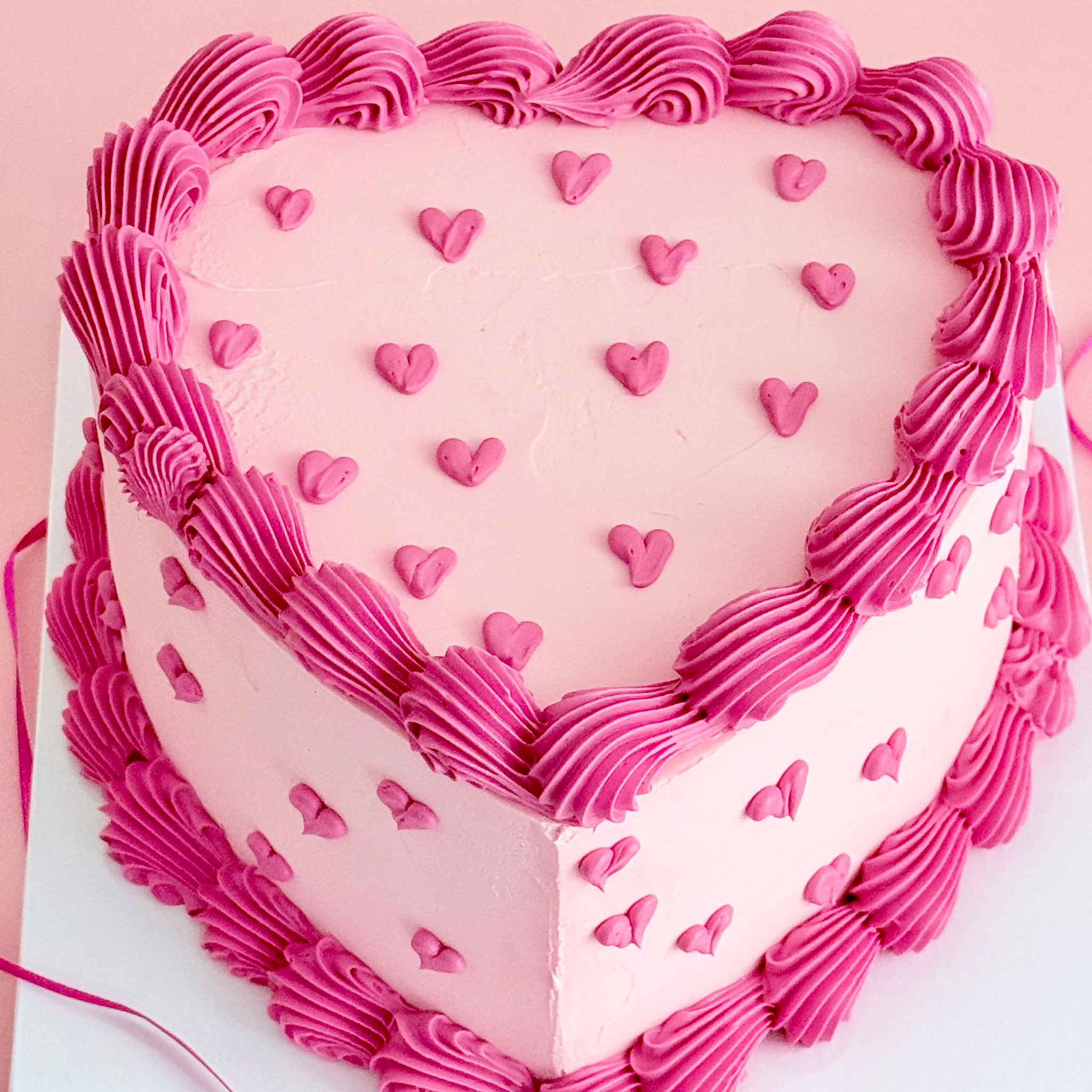 Pink Heart Cake - Cake Choice