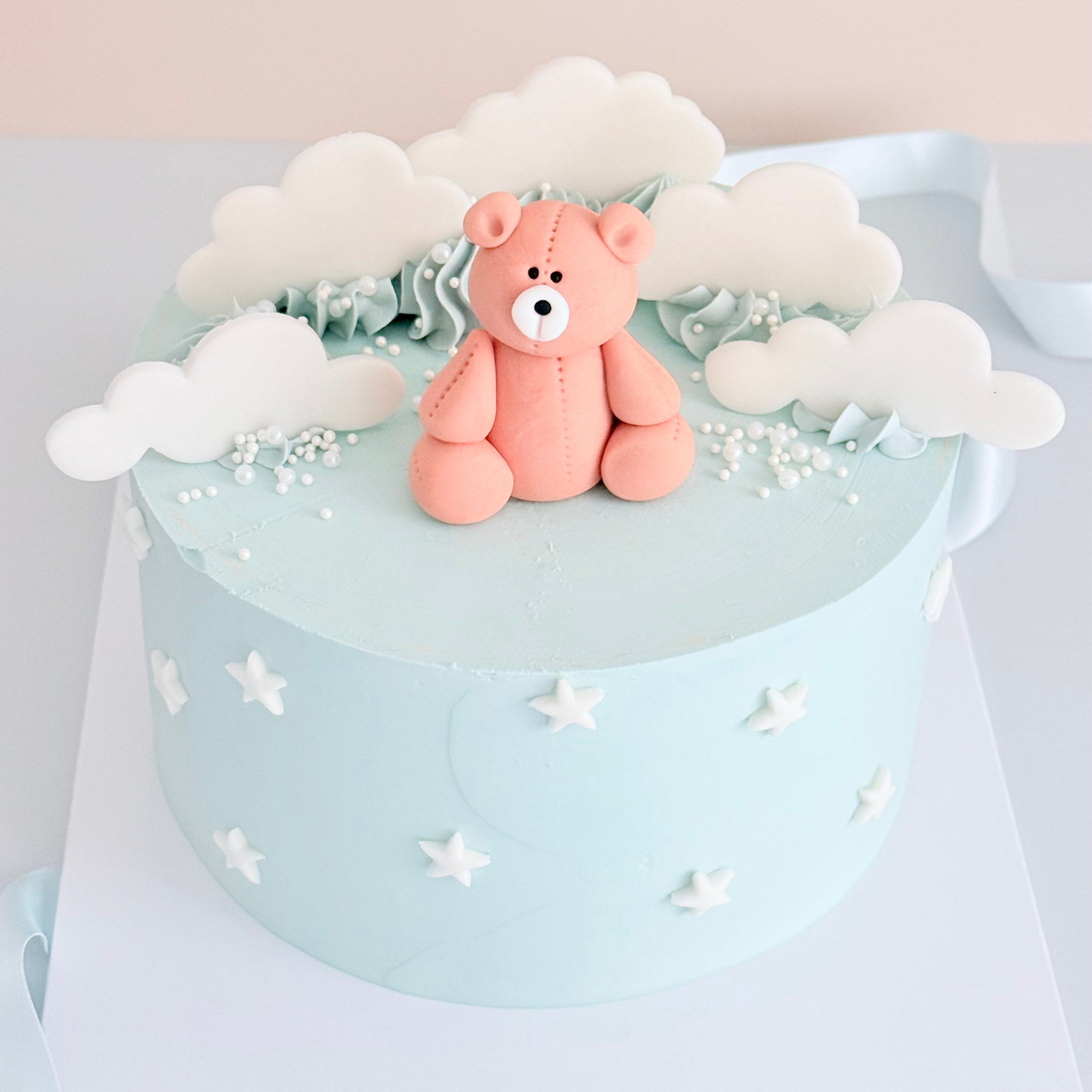 Teddy Bear Blue Cake - Cake Choice