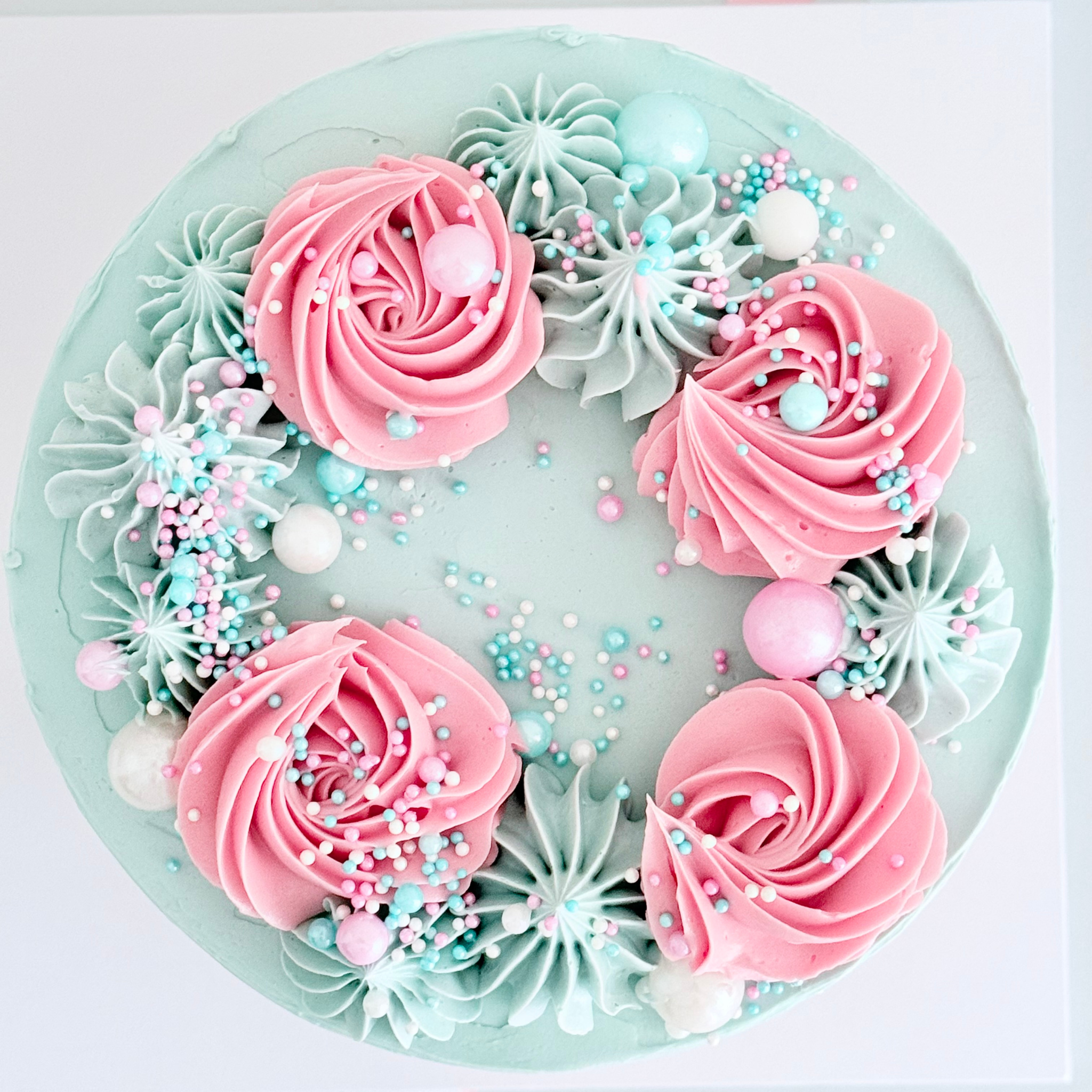 Gender Reveal Ombre Cake - Cake Choice