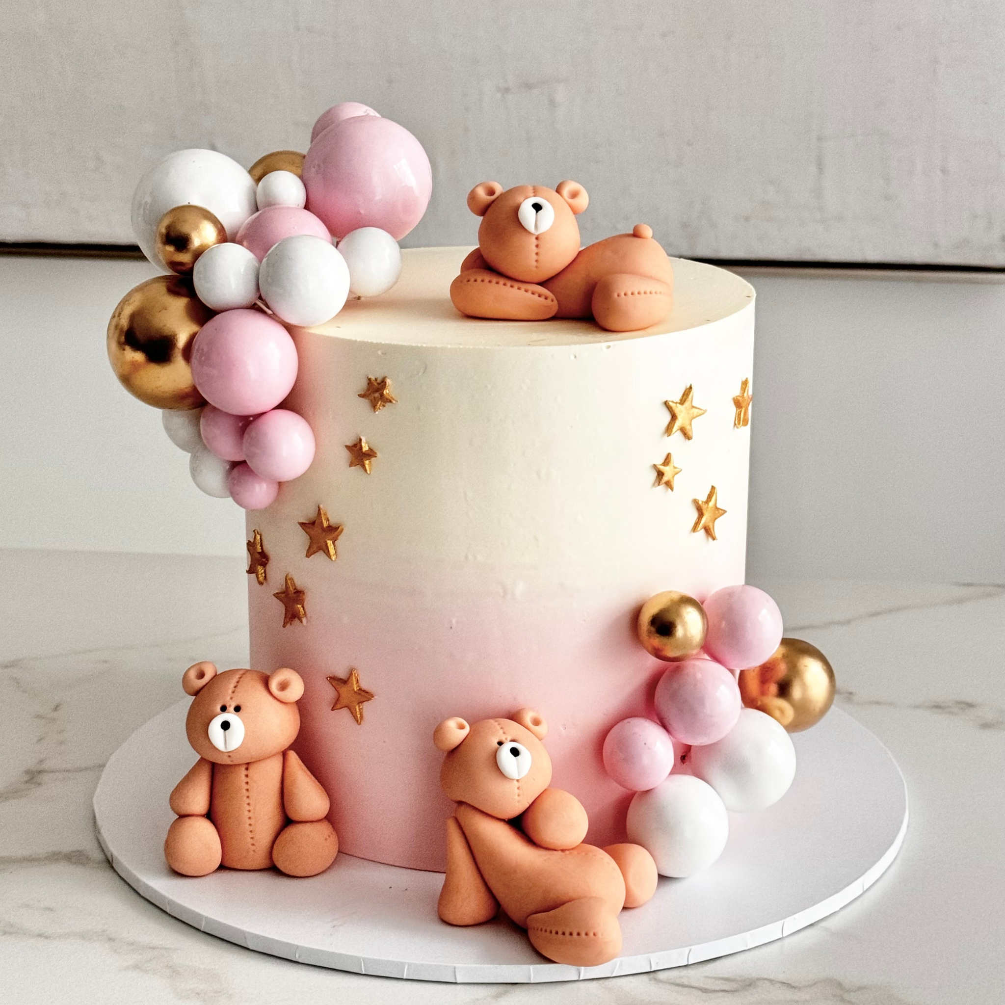 Tall Teddy Bear Pink Cake - Cake Choice