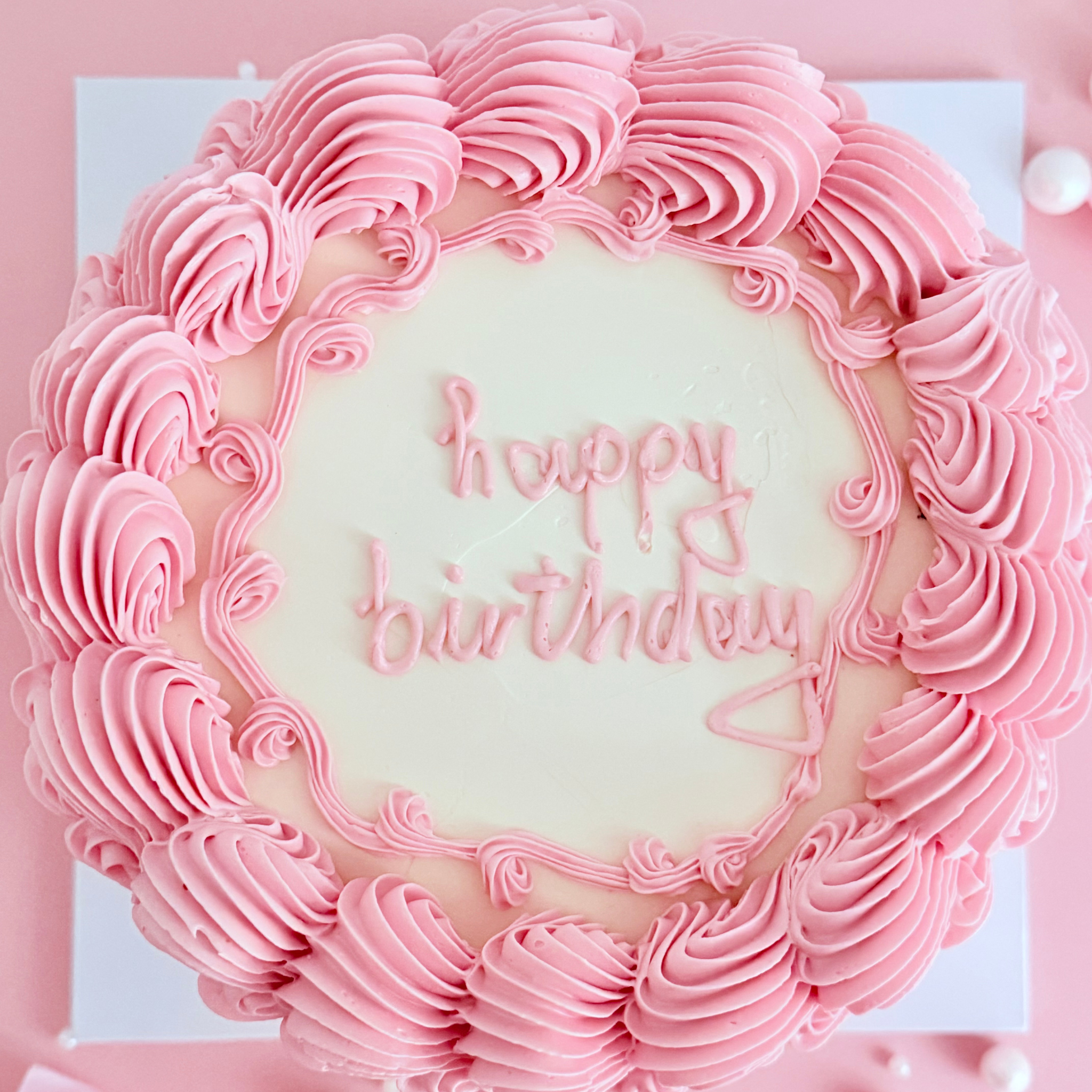 Pretty Pink Lambeth Cake - Cake Choice
