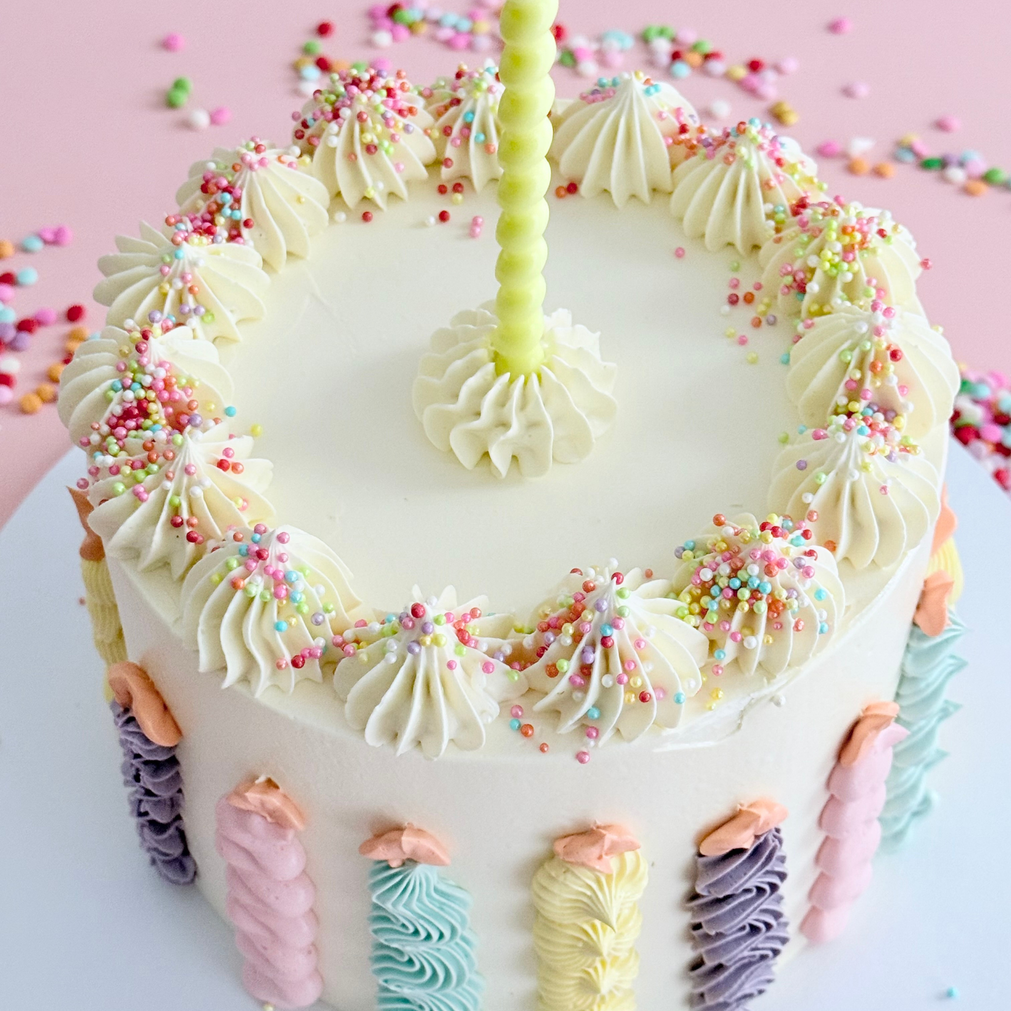 Pastel Birthday Candles Cake -  - Cake Choice