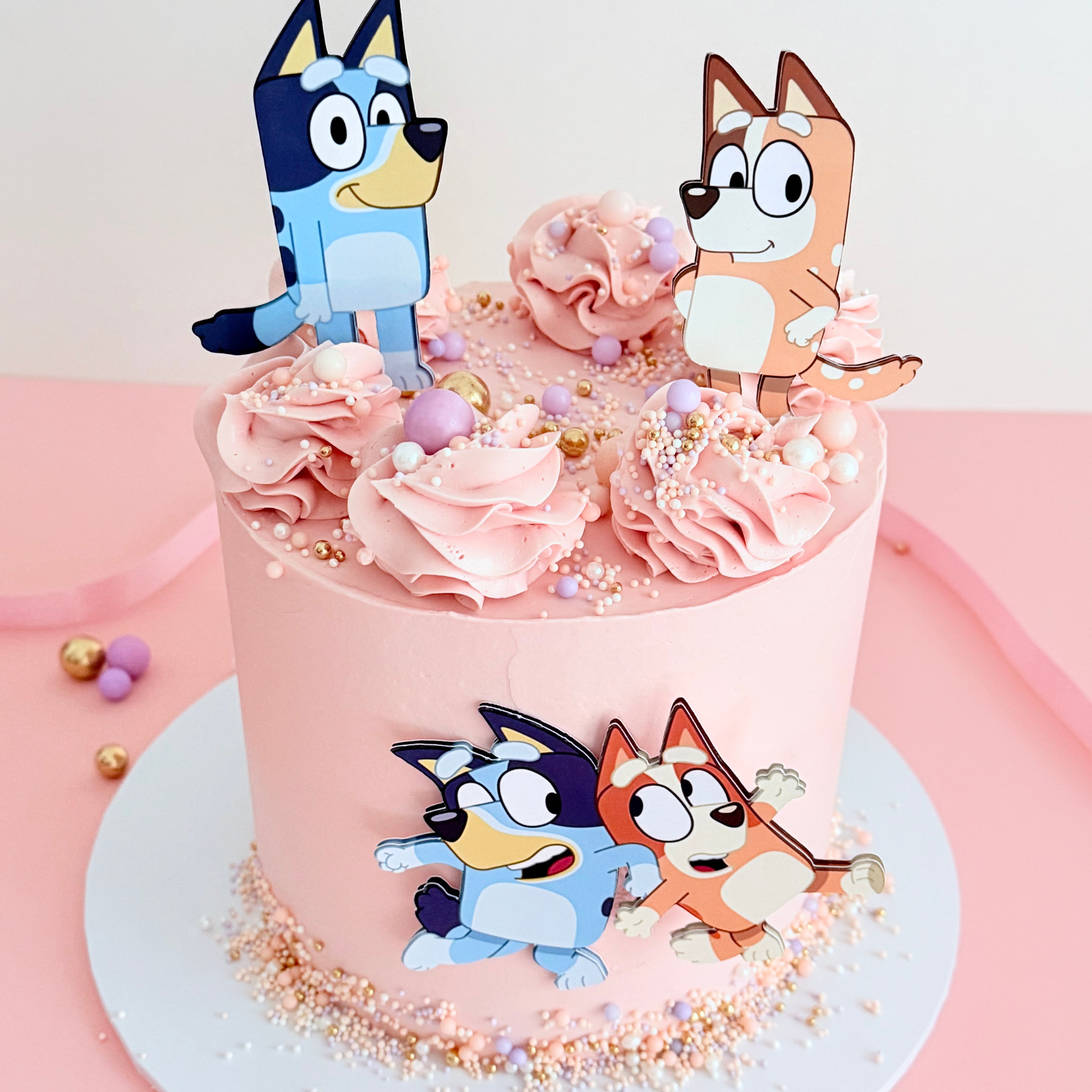 Bluey Pink Tall Cake -  - Cake Choice