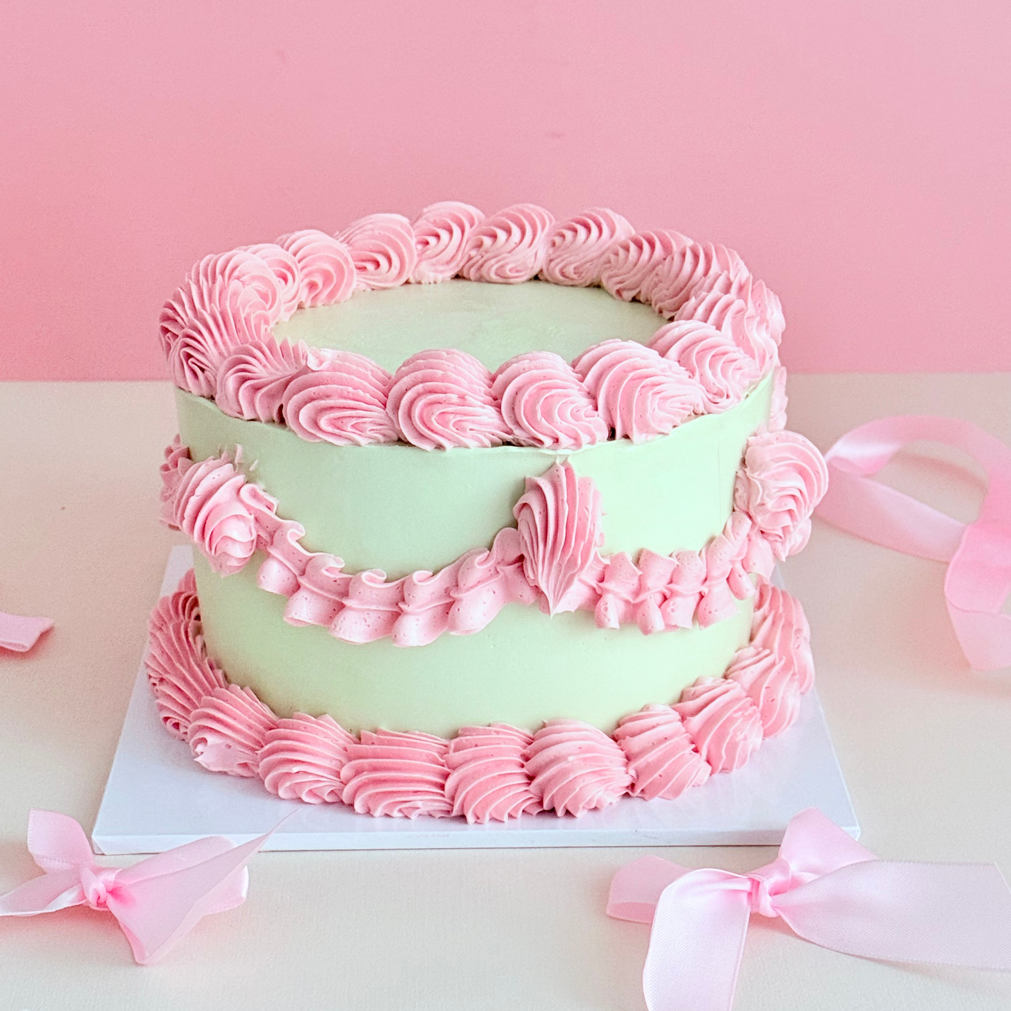 Mint Green Vintage Cake - Cake Choice