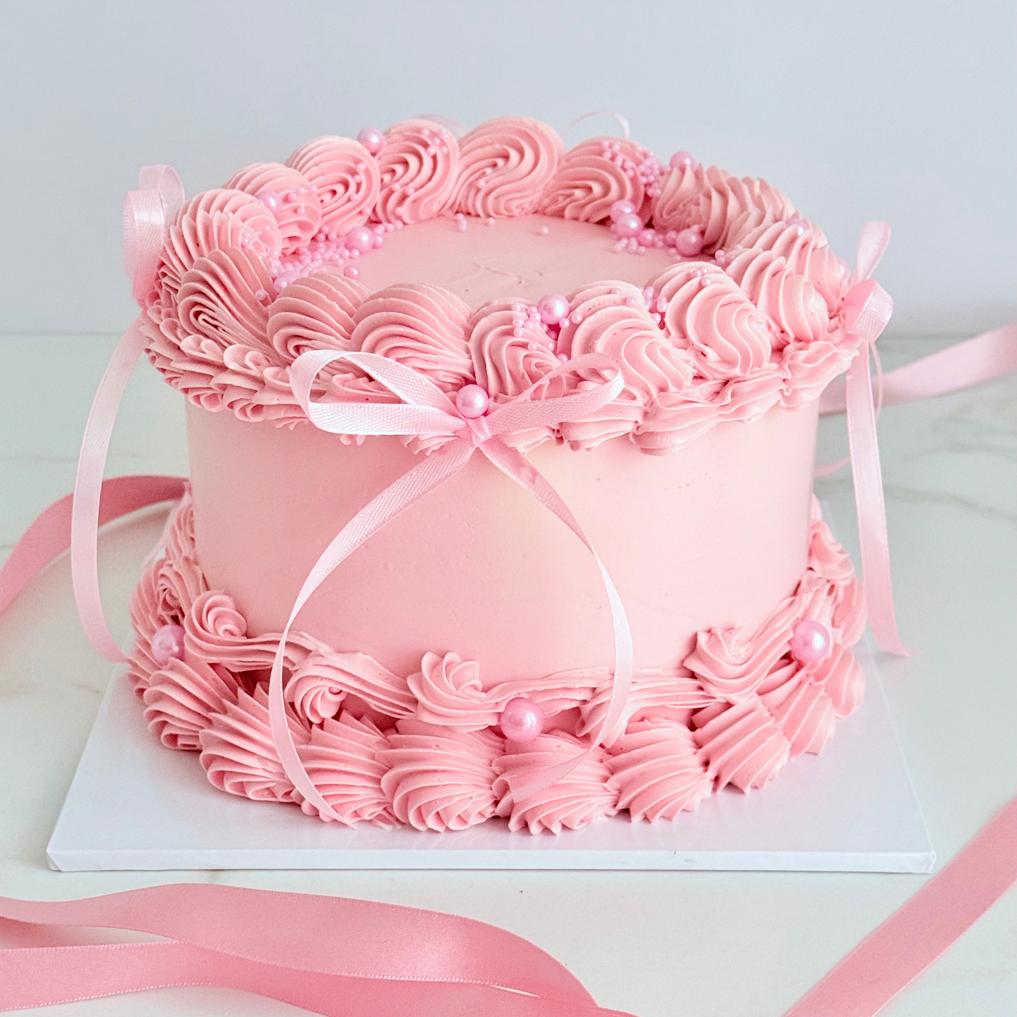 Pink Coquette Bow Cake - Cake Choice