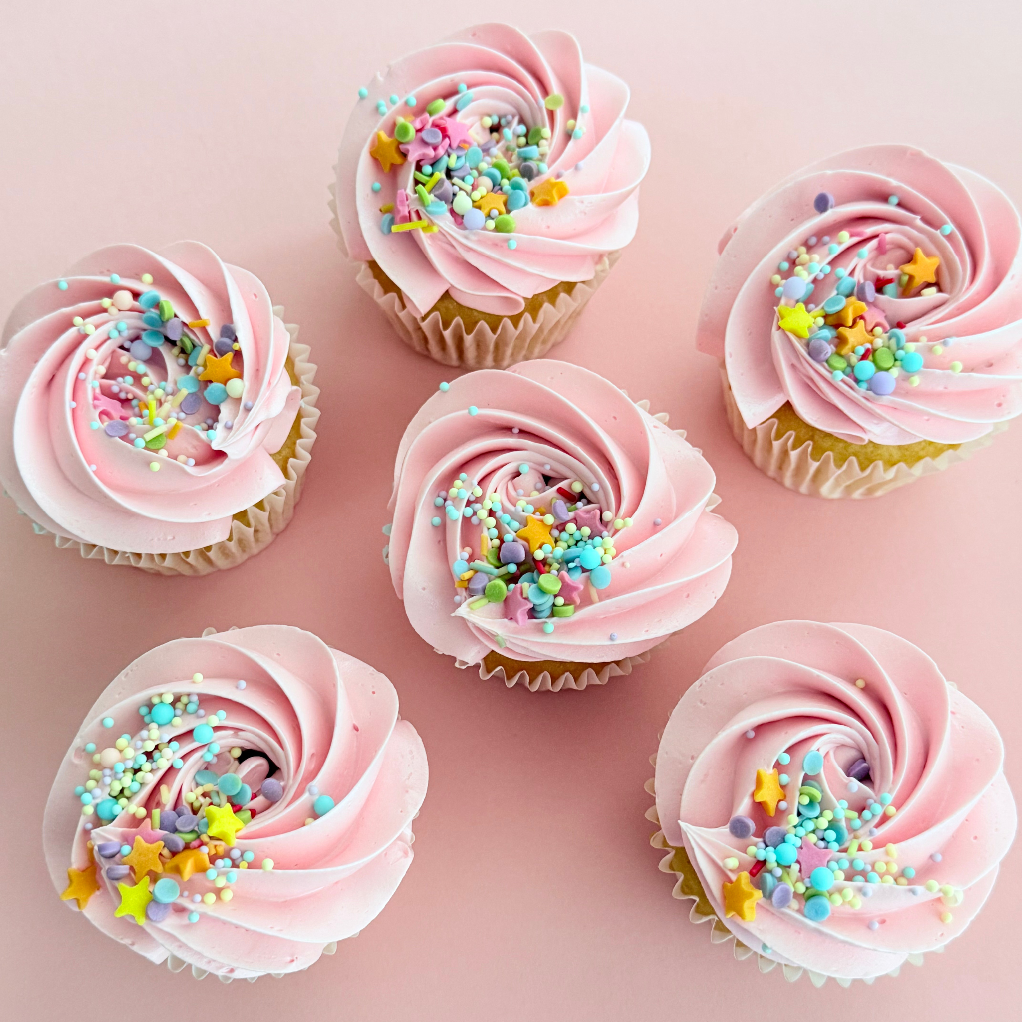 Pink Confetti Cupcakes - Cake Choice
