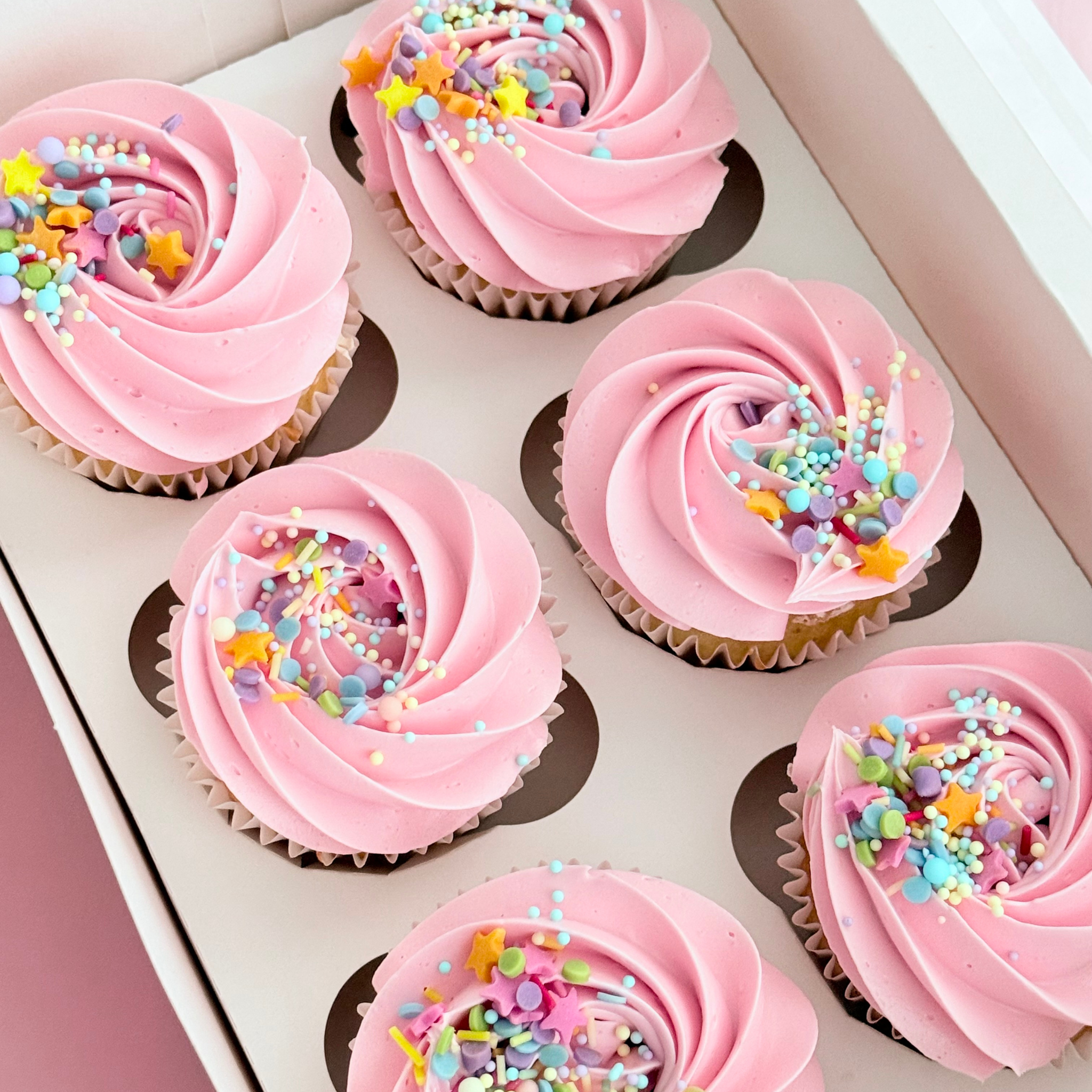 Pink Confetti Cupcakes - Cake Choice
