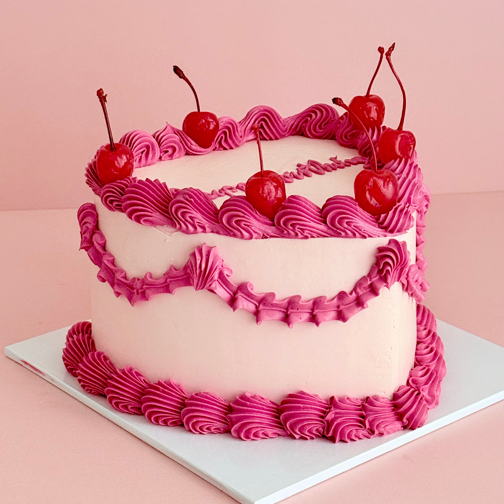 Hot Pink Cherry Cake - Cake Choice