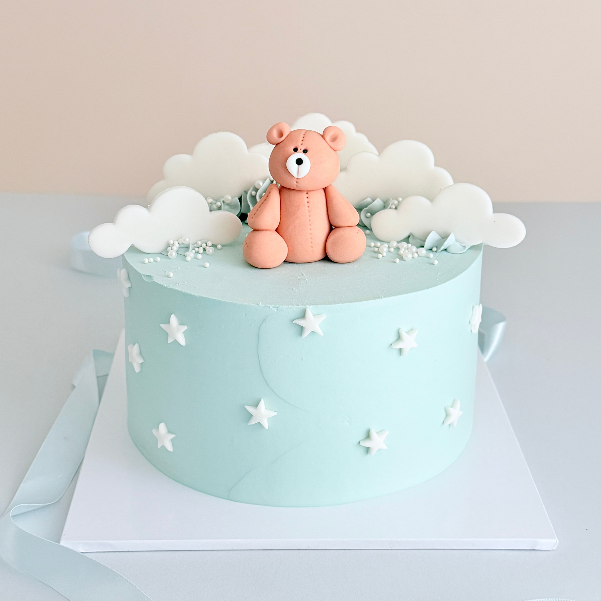 Teddy Bear Blue Cake - Cake Choice