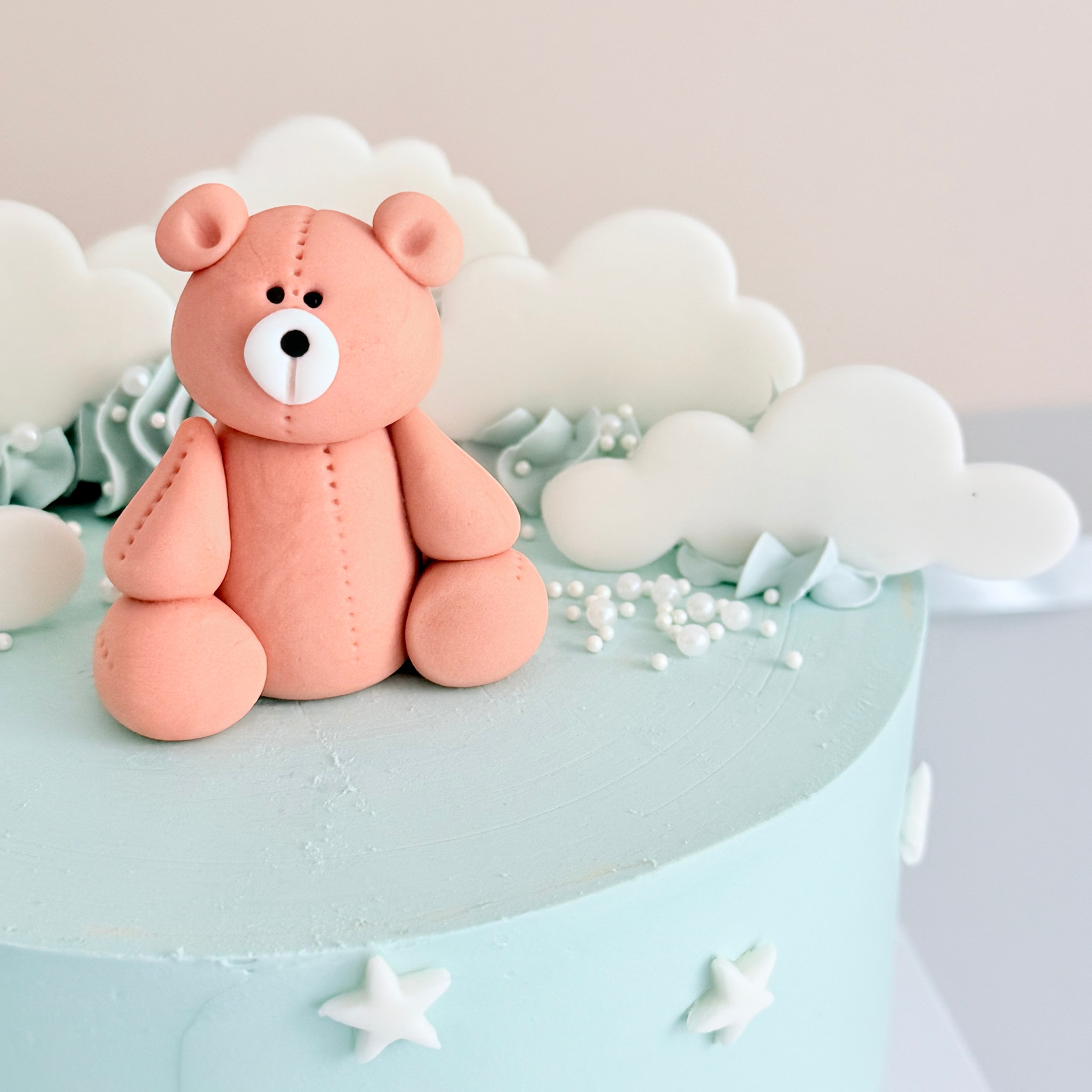 Teddy Bear Blue Cake - Cake Choice