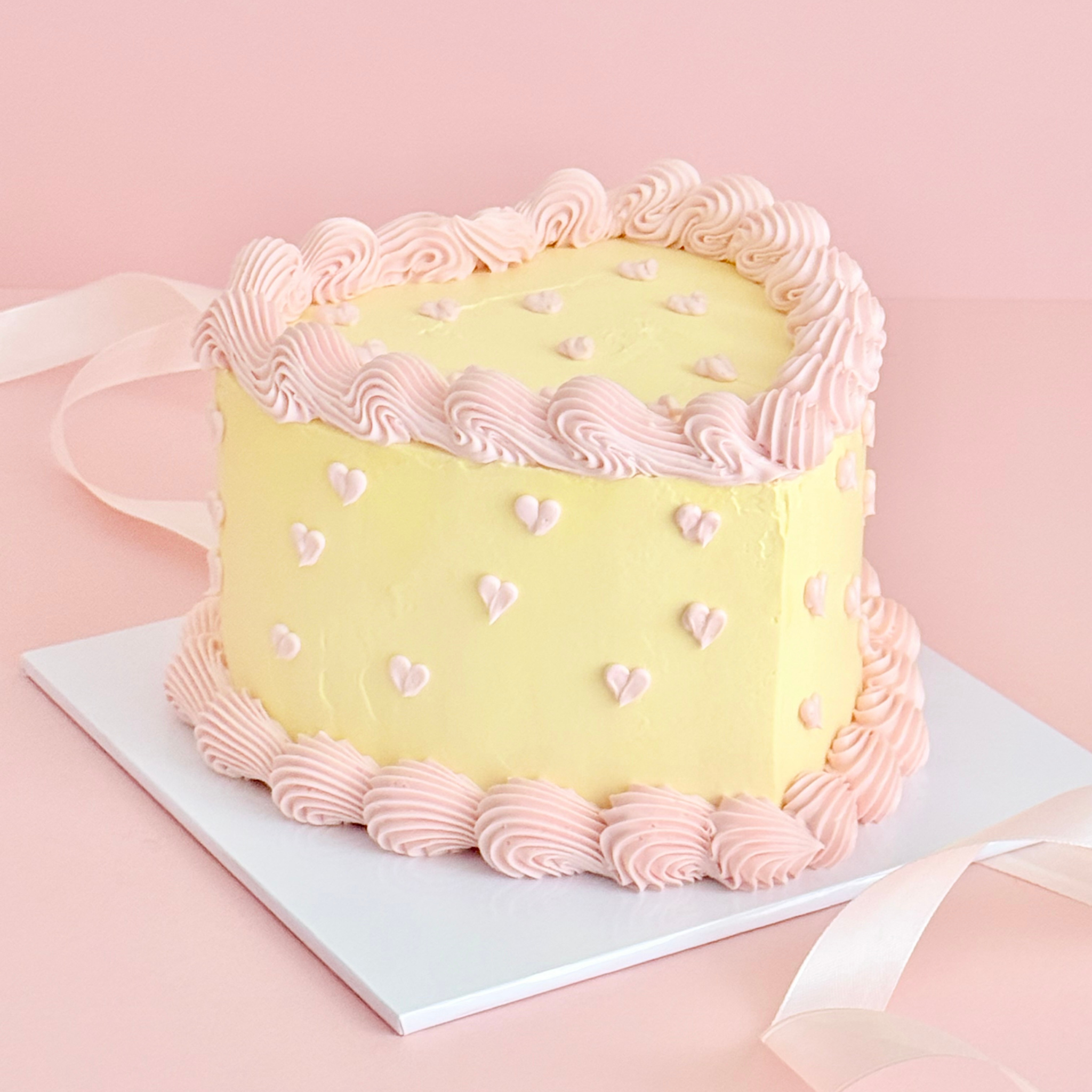 Yellow Heart Cake - Cake Choice