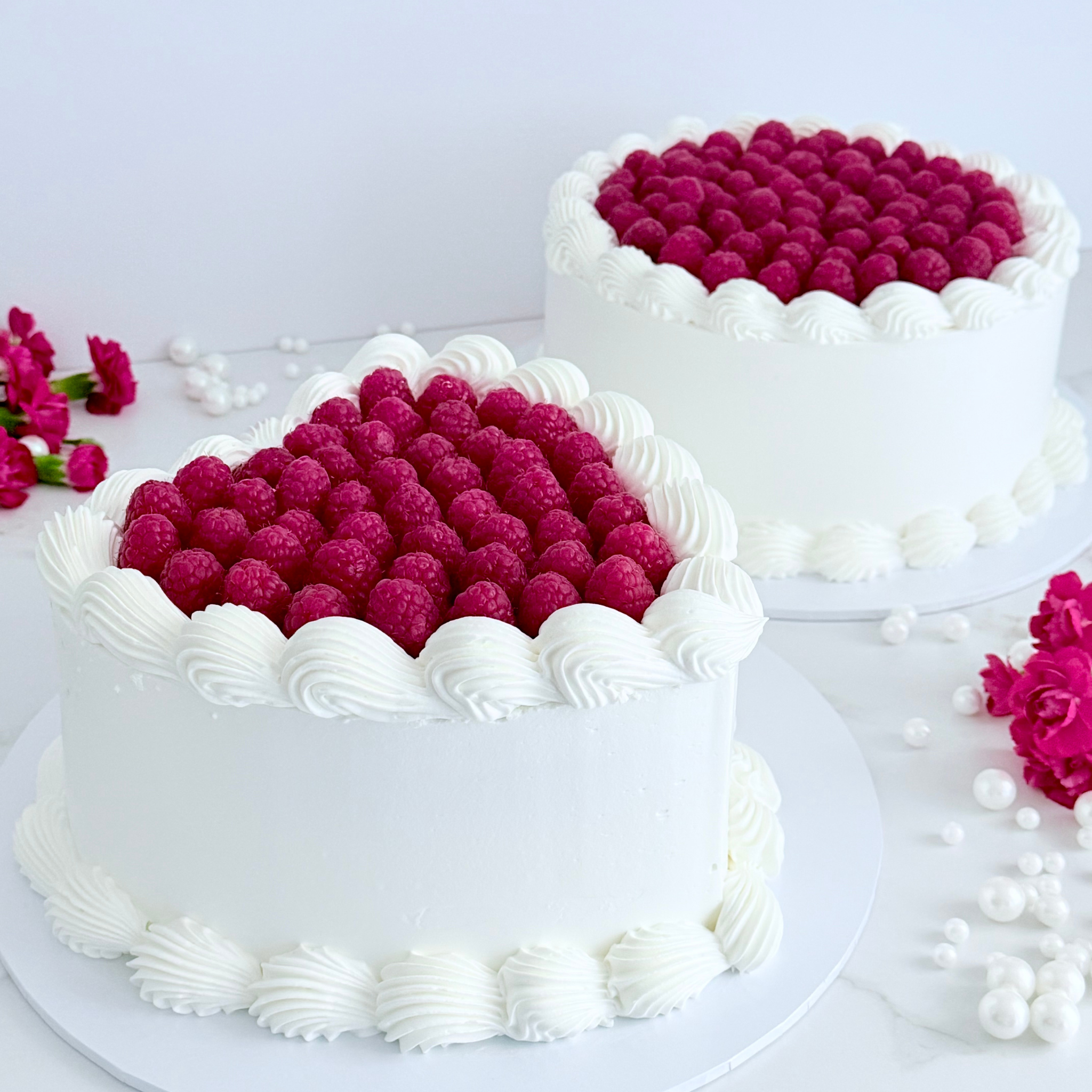 Raspberry Heart-Shaped Cake - Cake Choice