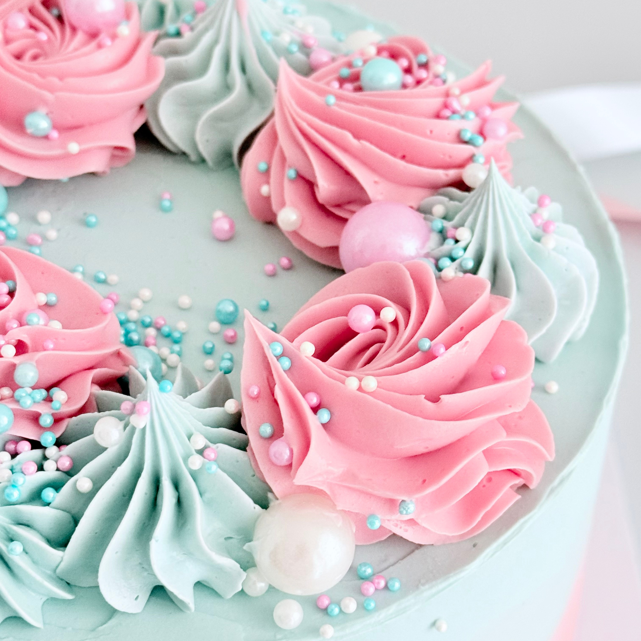 Gender Reveal Ombre Cake - Cake Choice