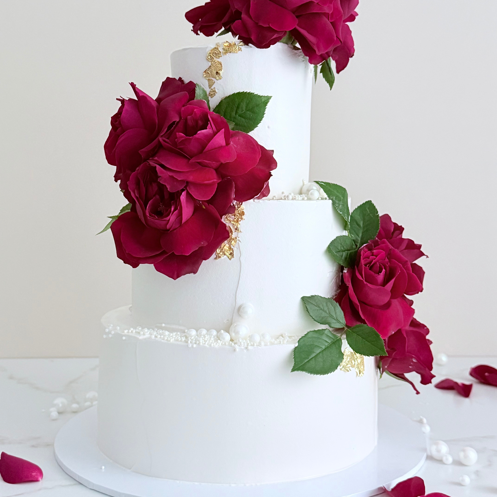 Red Rose Three Tier Cake - Cake Choice