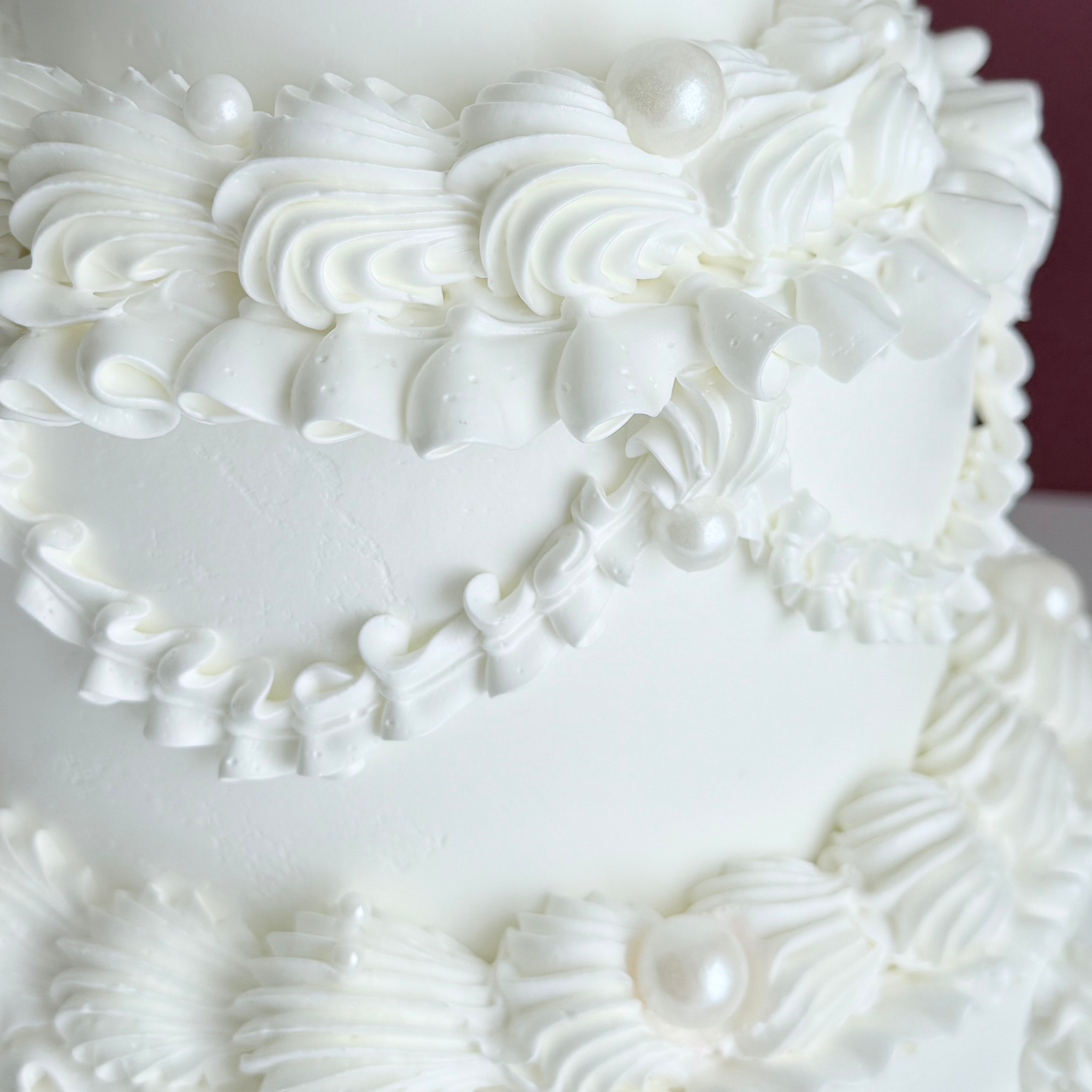 White Lambeth Three Tier Cake - Cake Choice