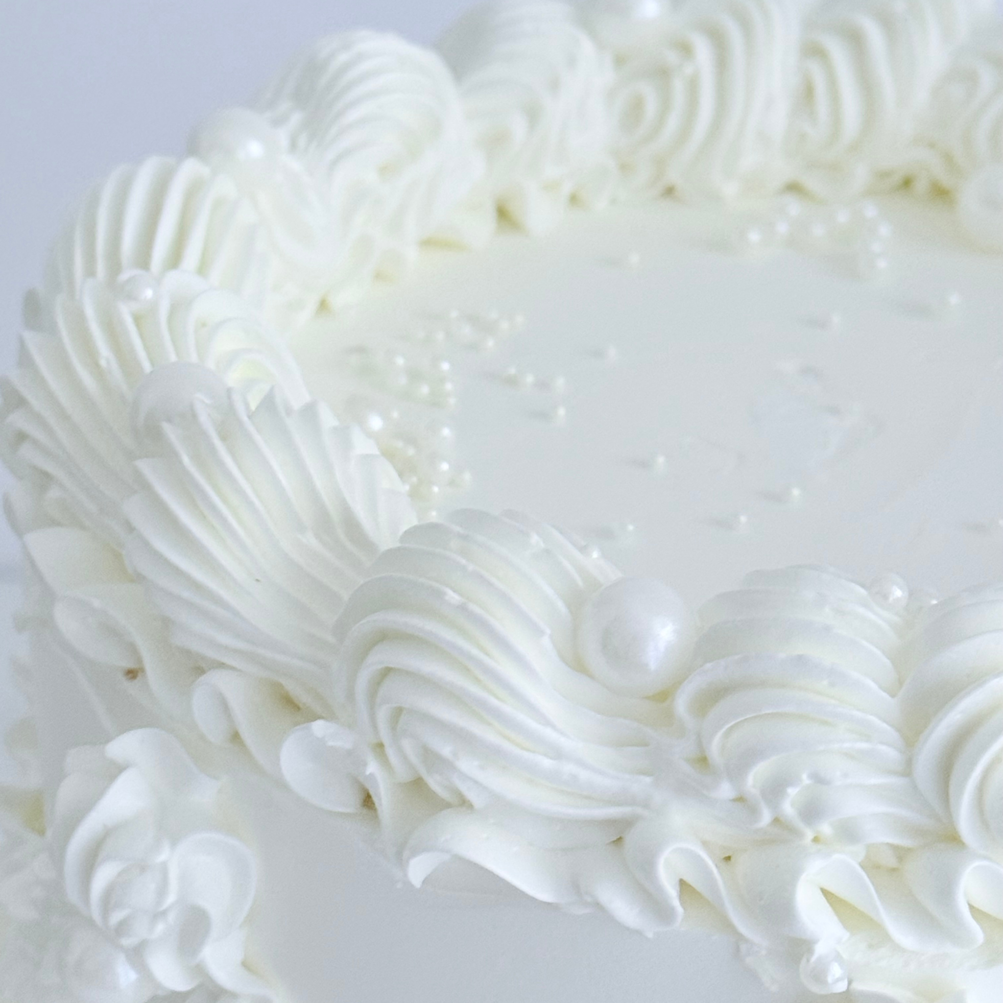 White Lambeth Two Tier Cake - Cake Choice