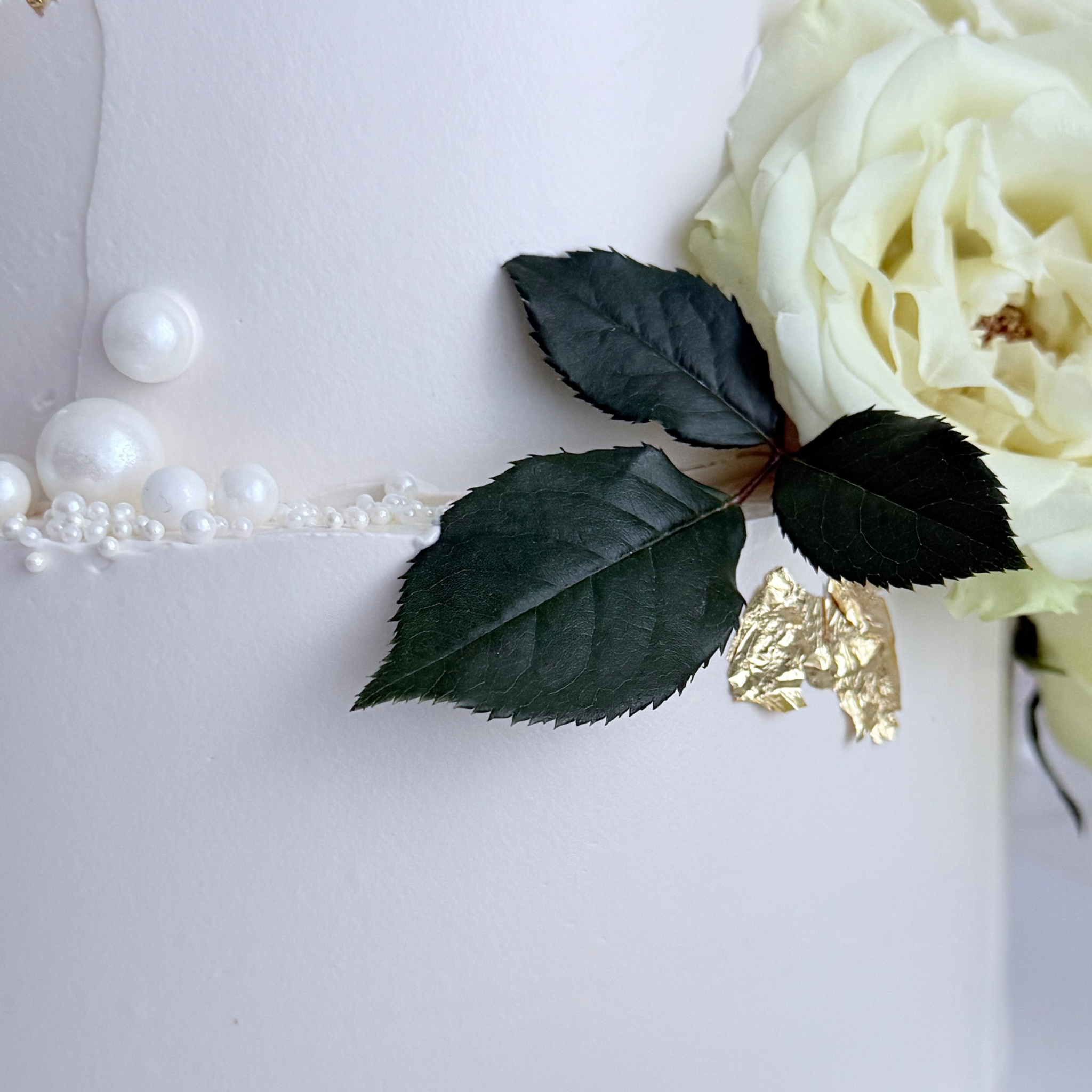 White Rose Two Tier Cake - Cake Choice